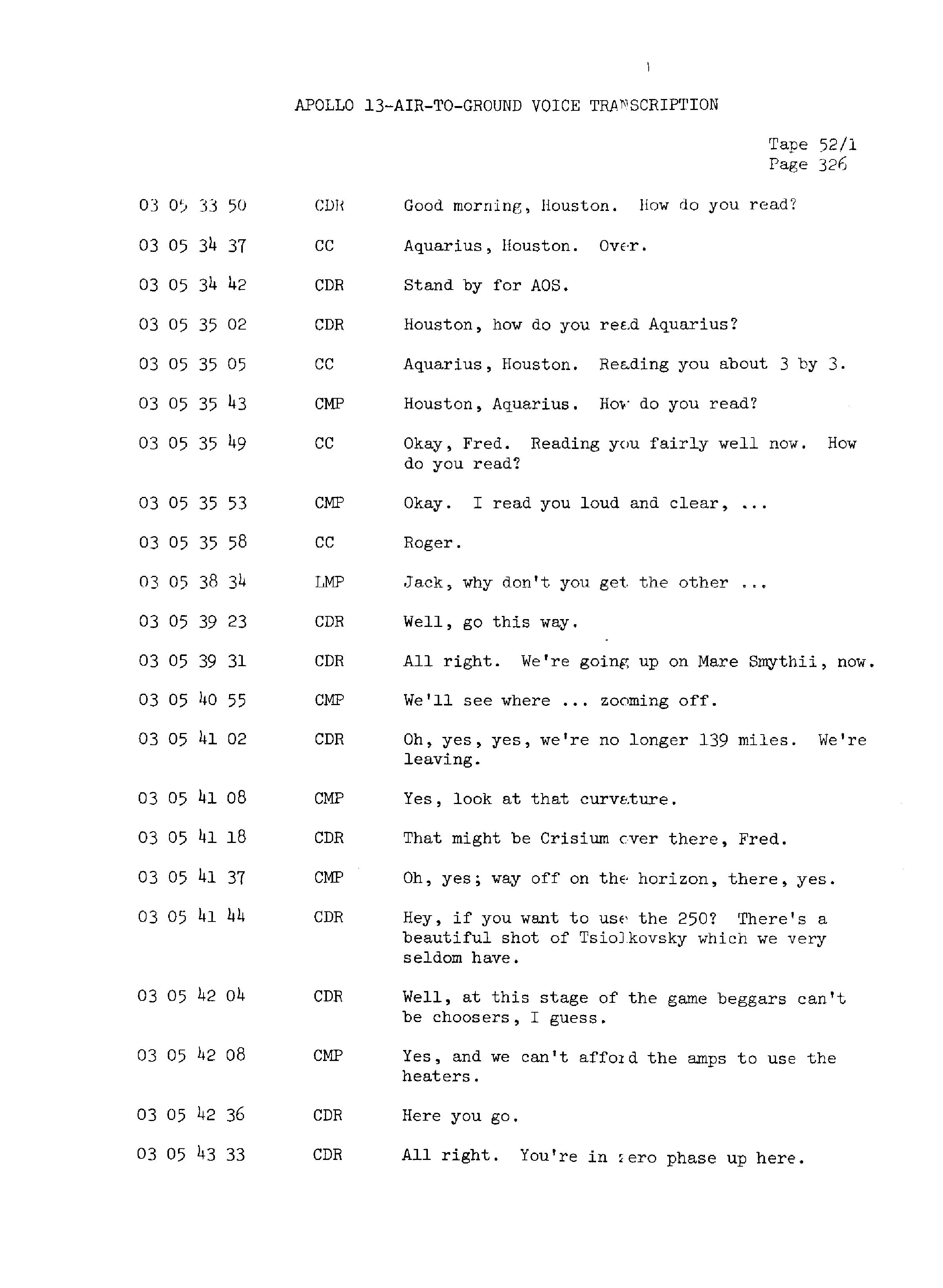 Page 333 of Apollo 13’s original transcript