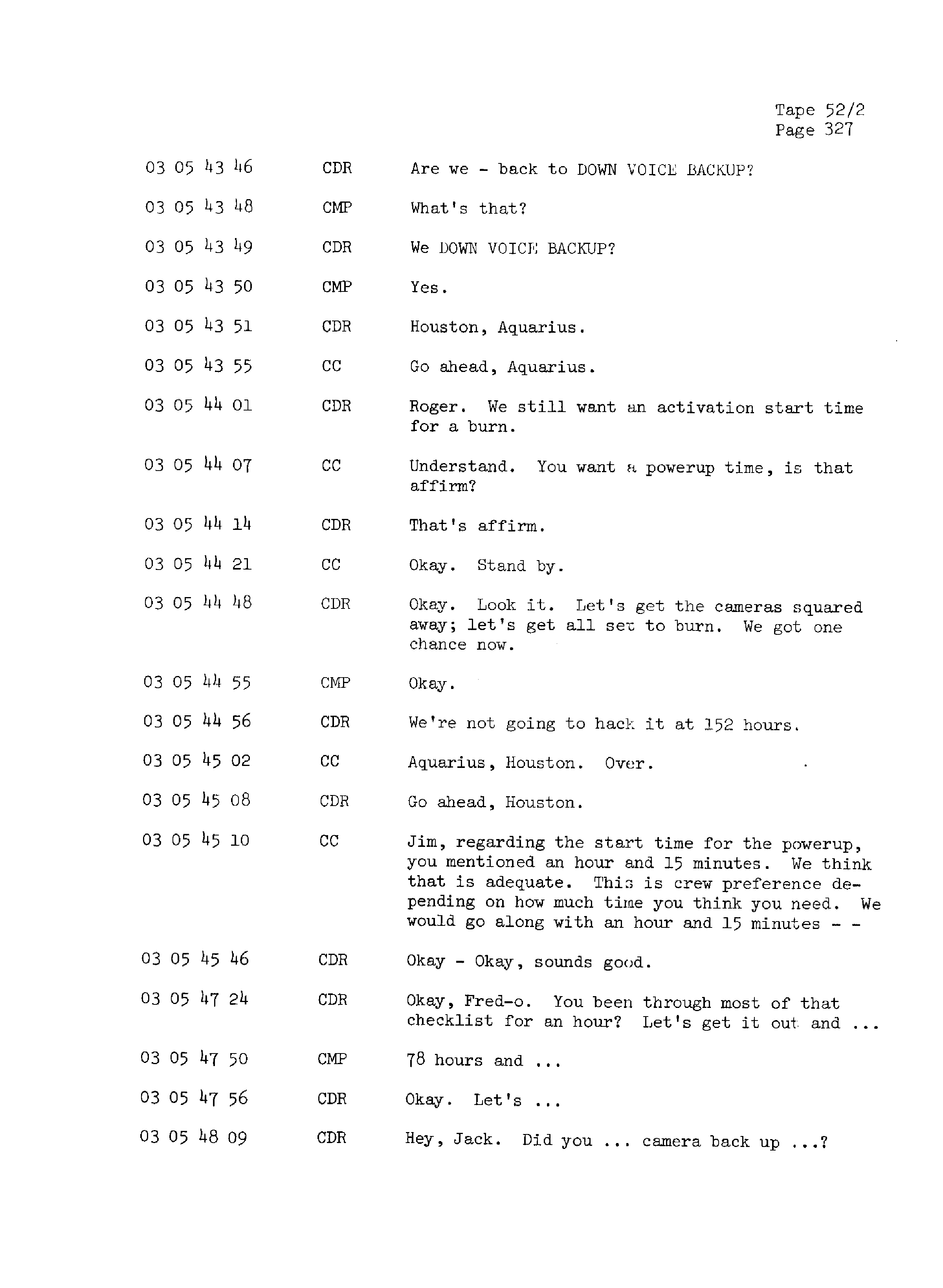 Page 334 of Apollo 13’s original transcript