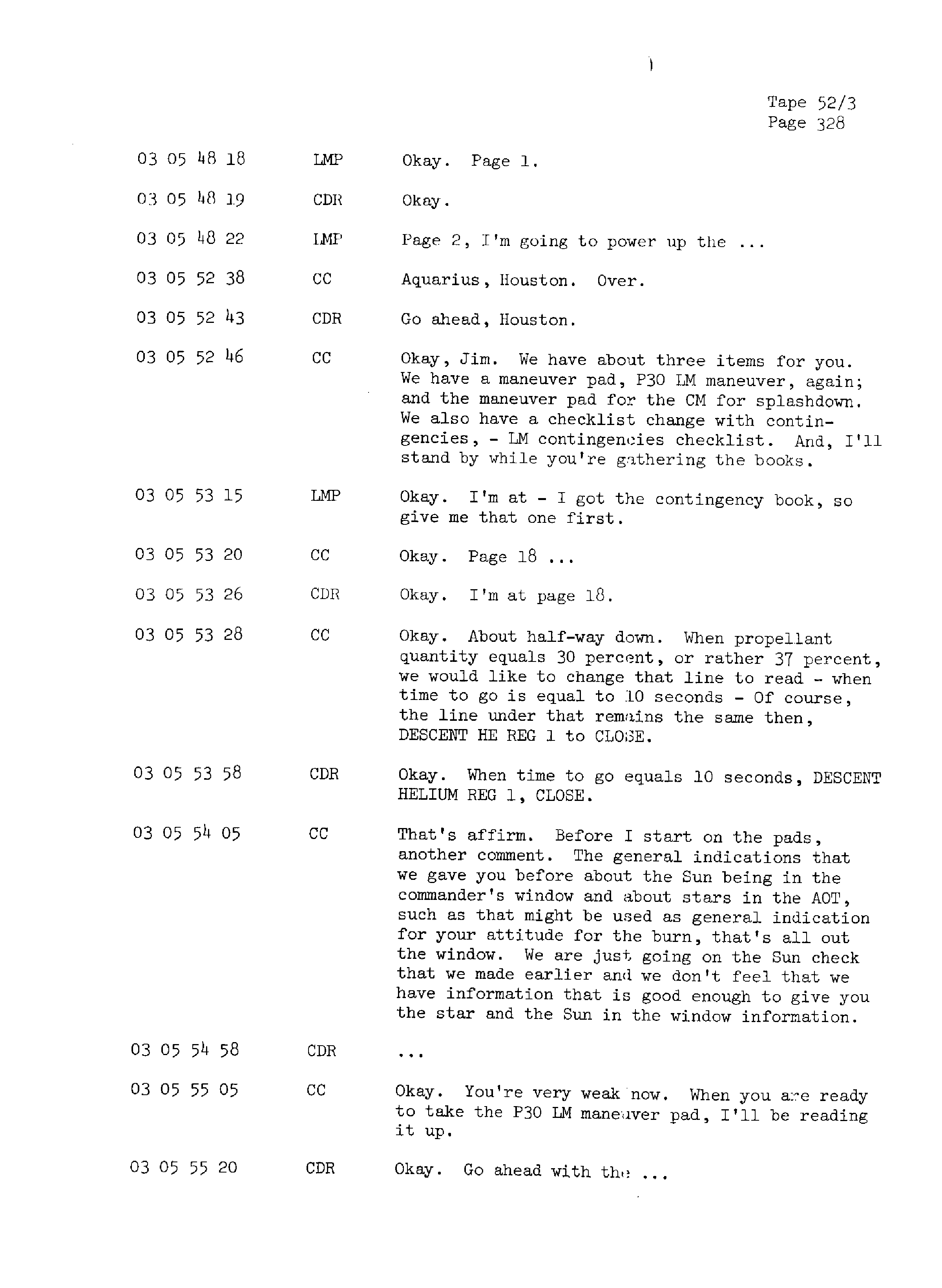 Page 335 of Apollo 13’s original transcript
