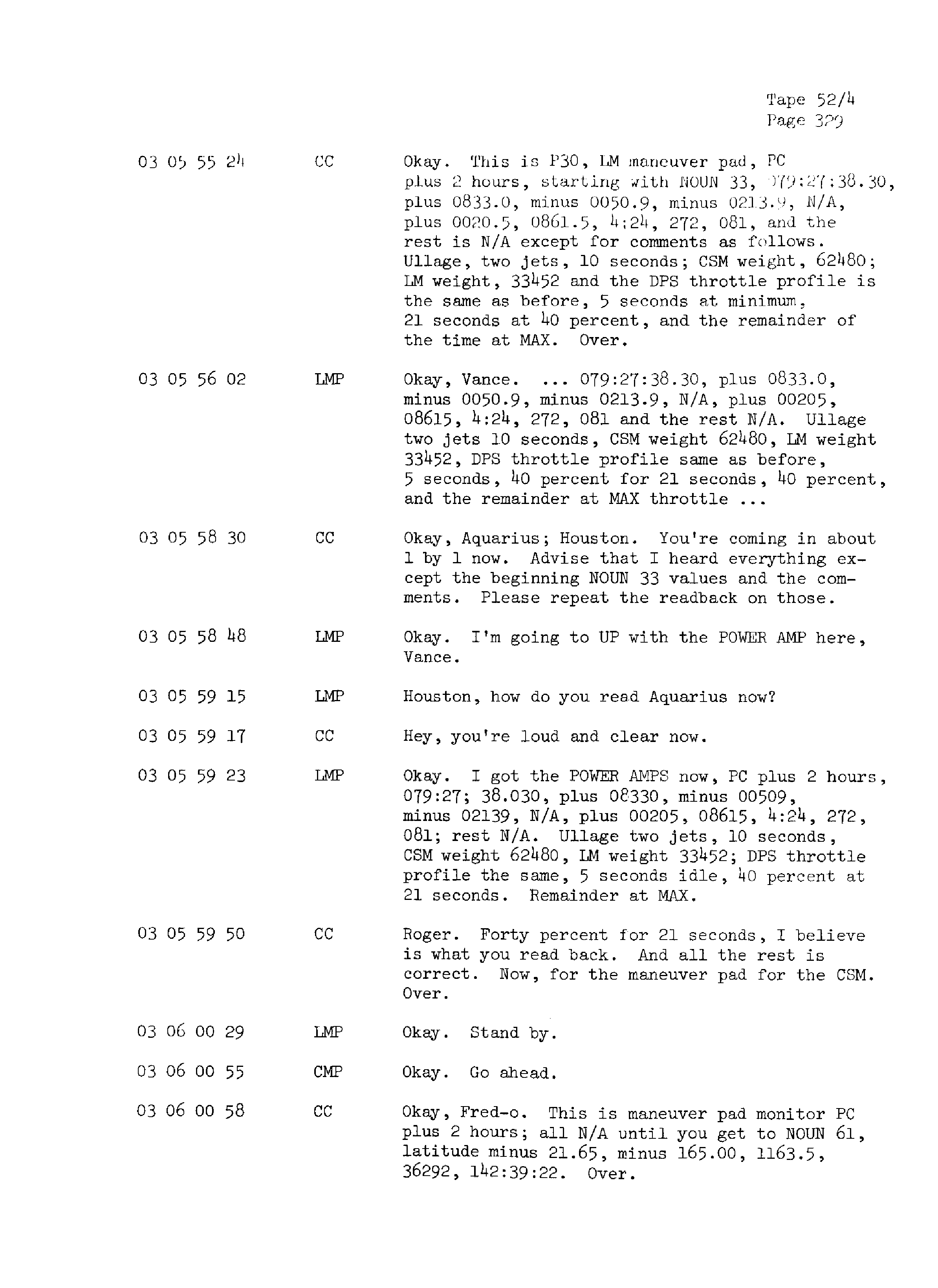 Page 336 of Apollo 13’s original transcript