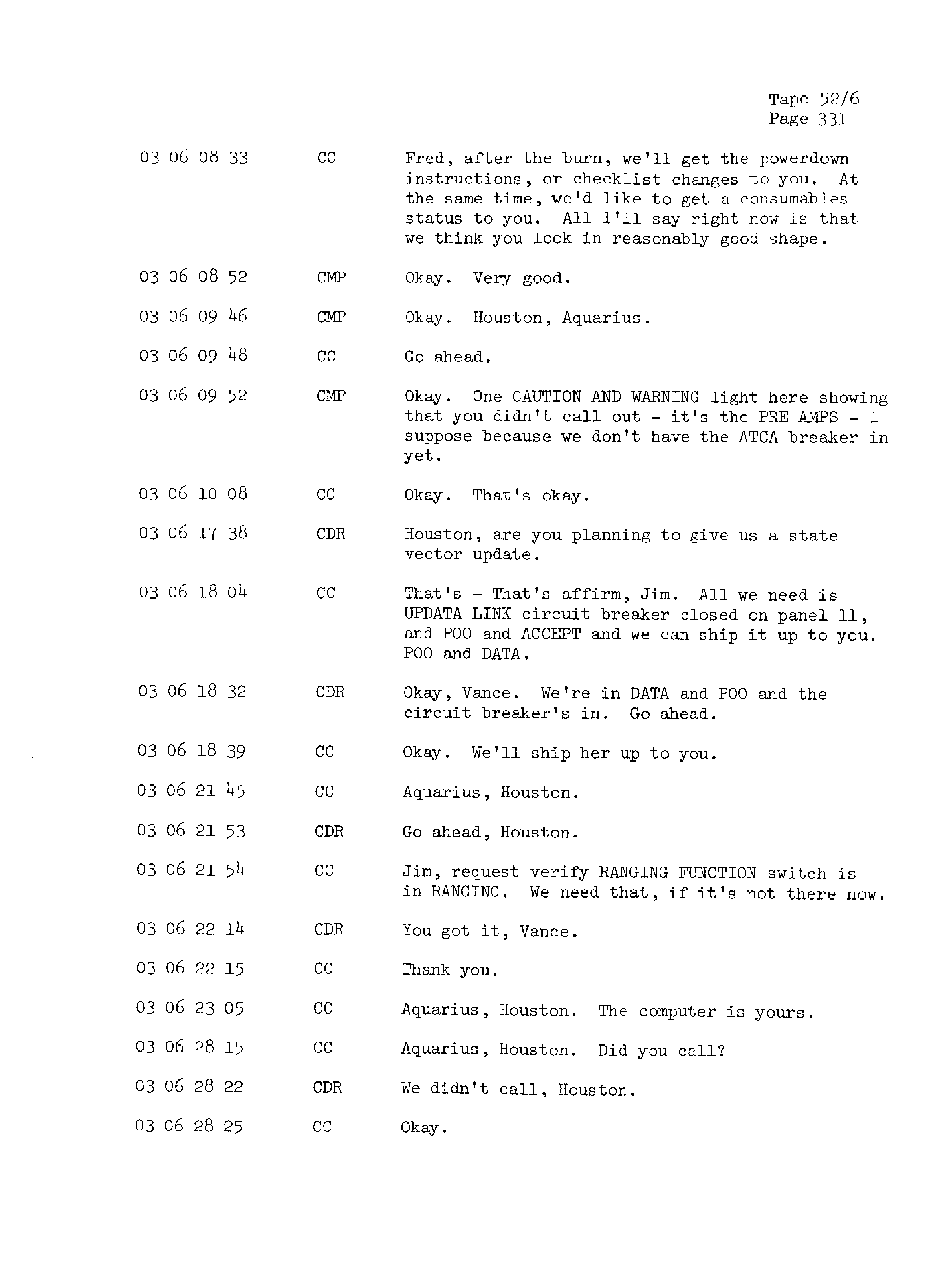 Page 338 of Apollo 13’s original transcript