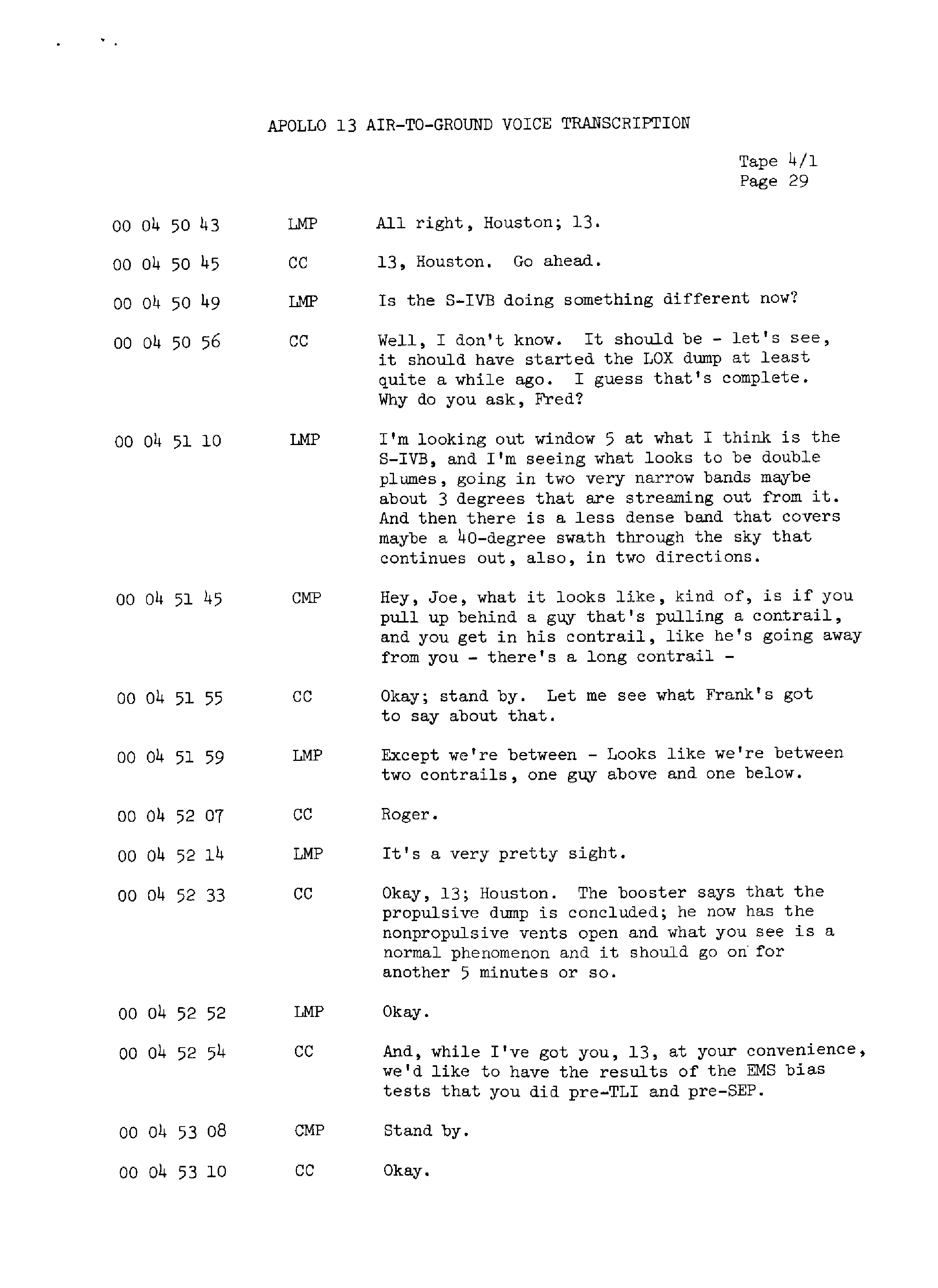 Page 36 of Apollo 13’s original transcript
