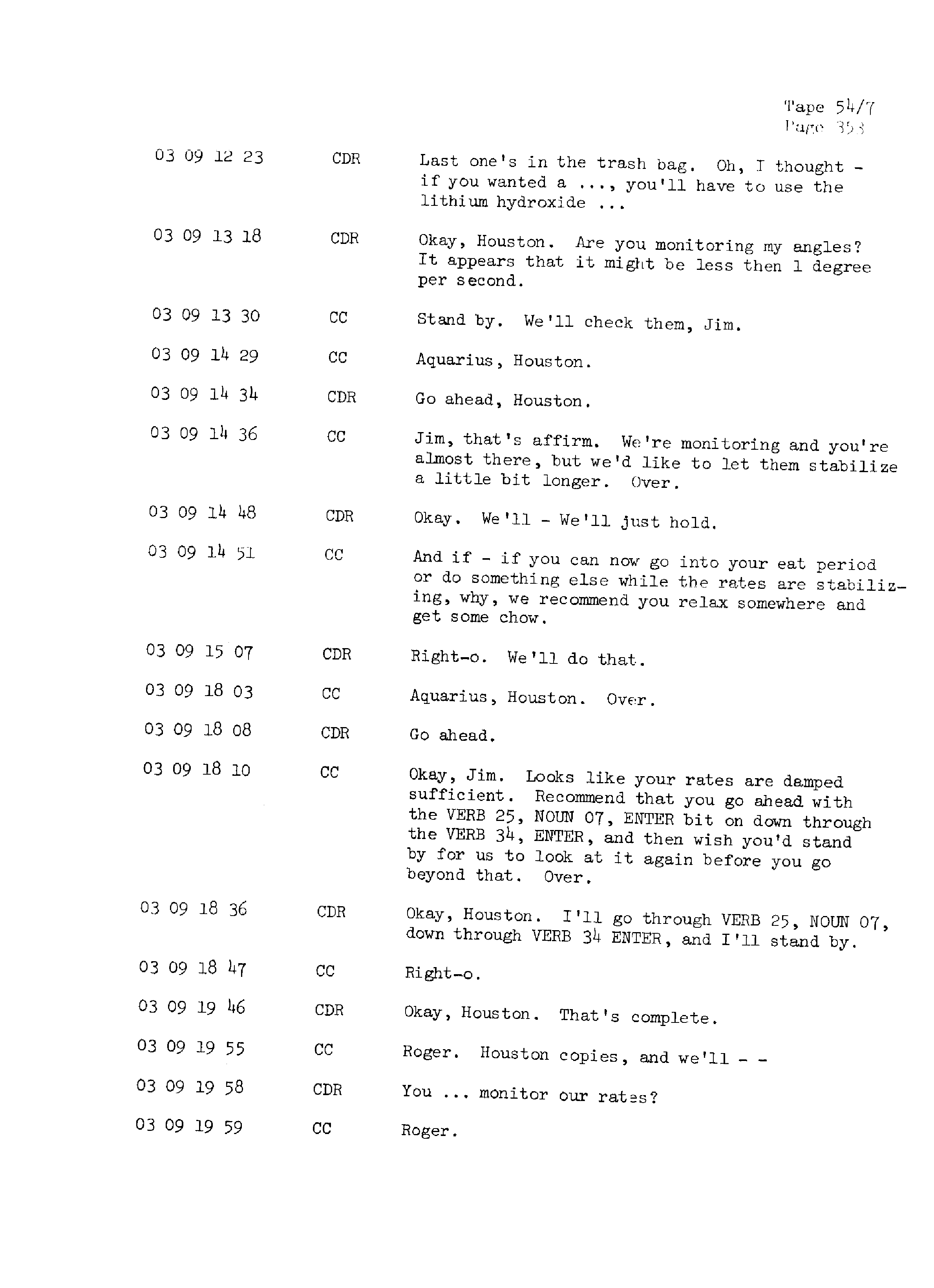 Page 360 of Apollo 13’s original transcript