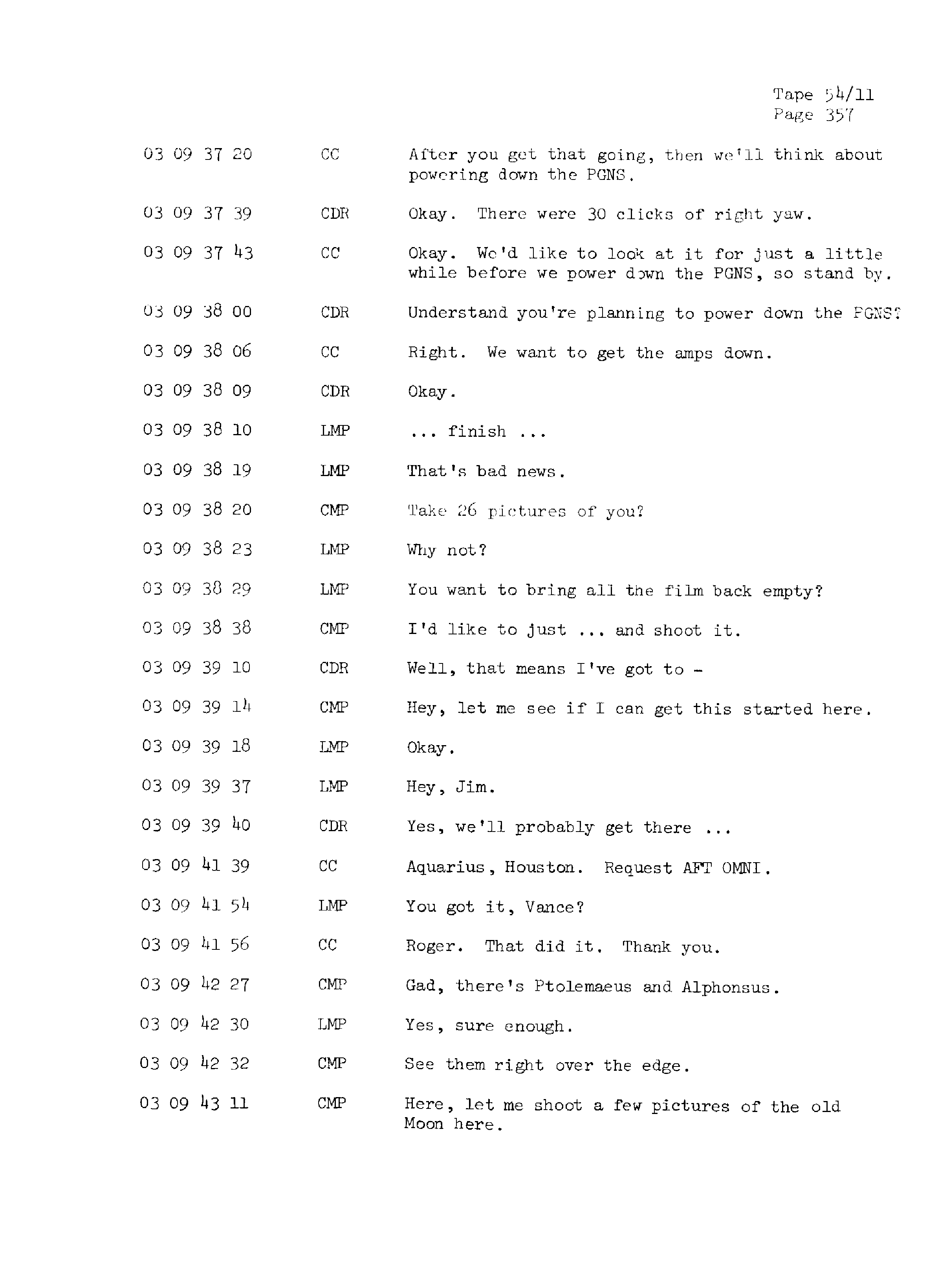 Page 364 of Apollo 13’s original transcript