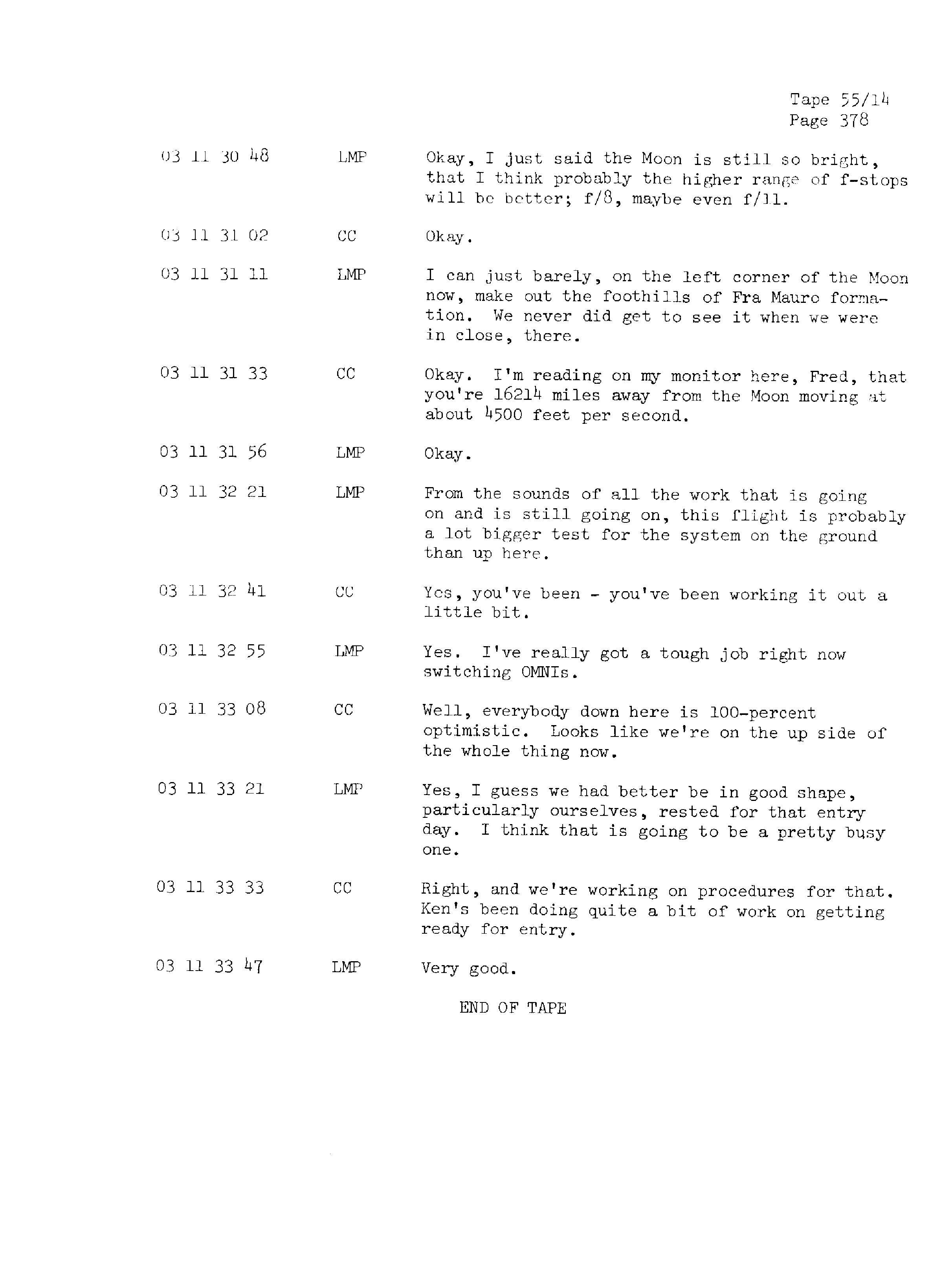 Page 385 of Apollo 13’s original transcript