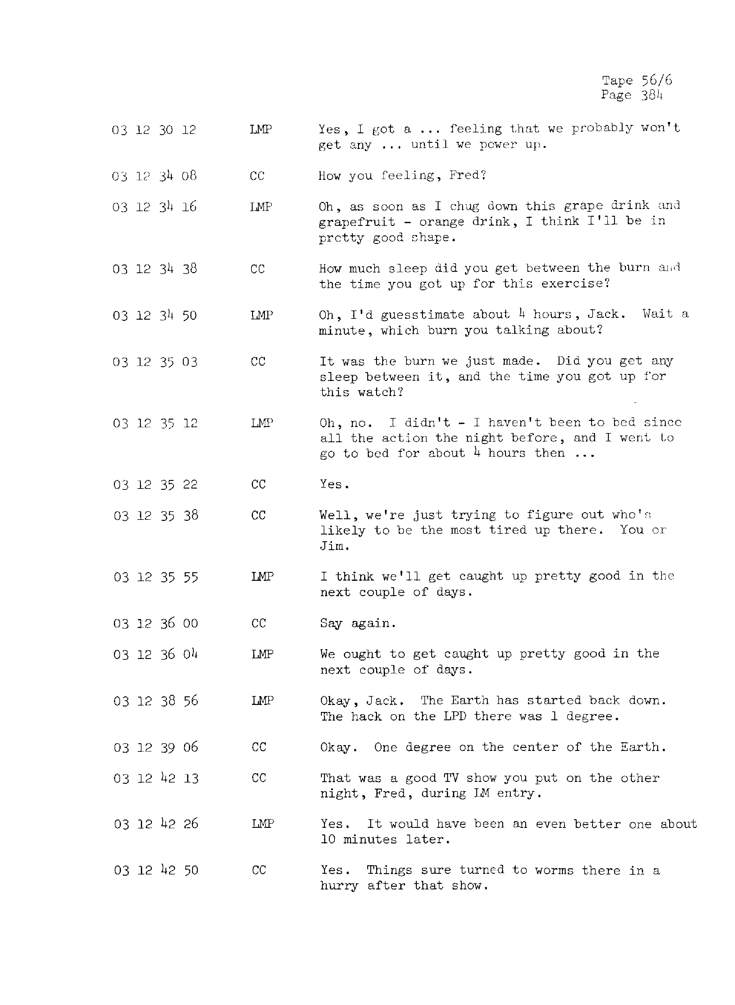 Page 391 of Apollo 13’s original transcript
