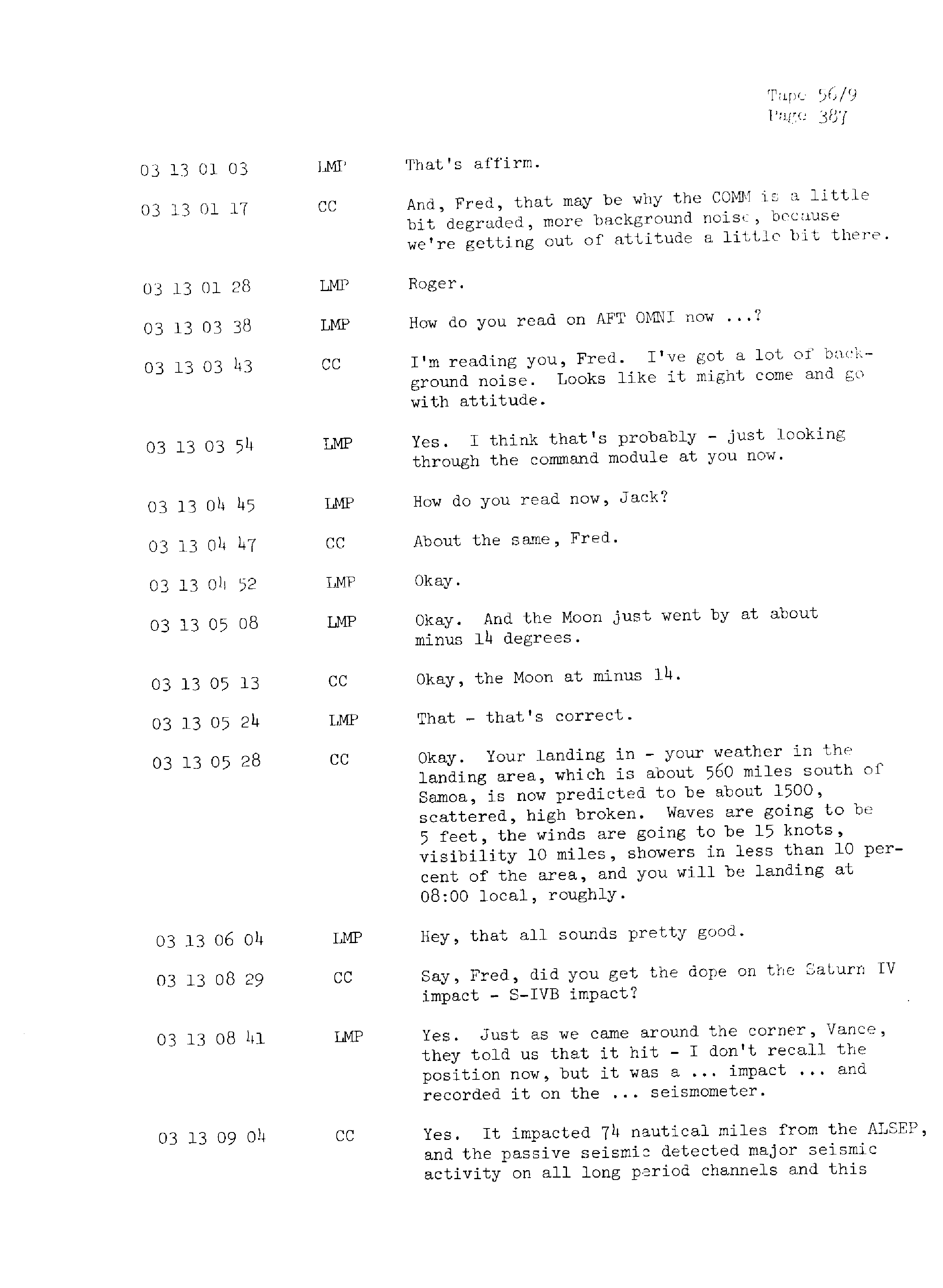 Page 394 of Apollo 13’s original transcript