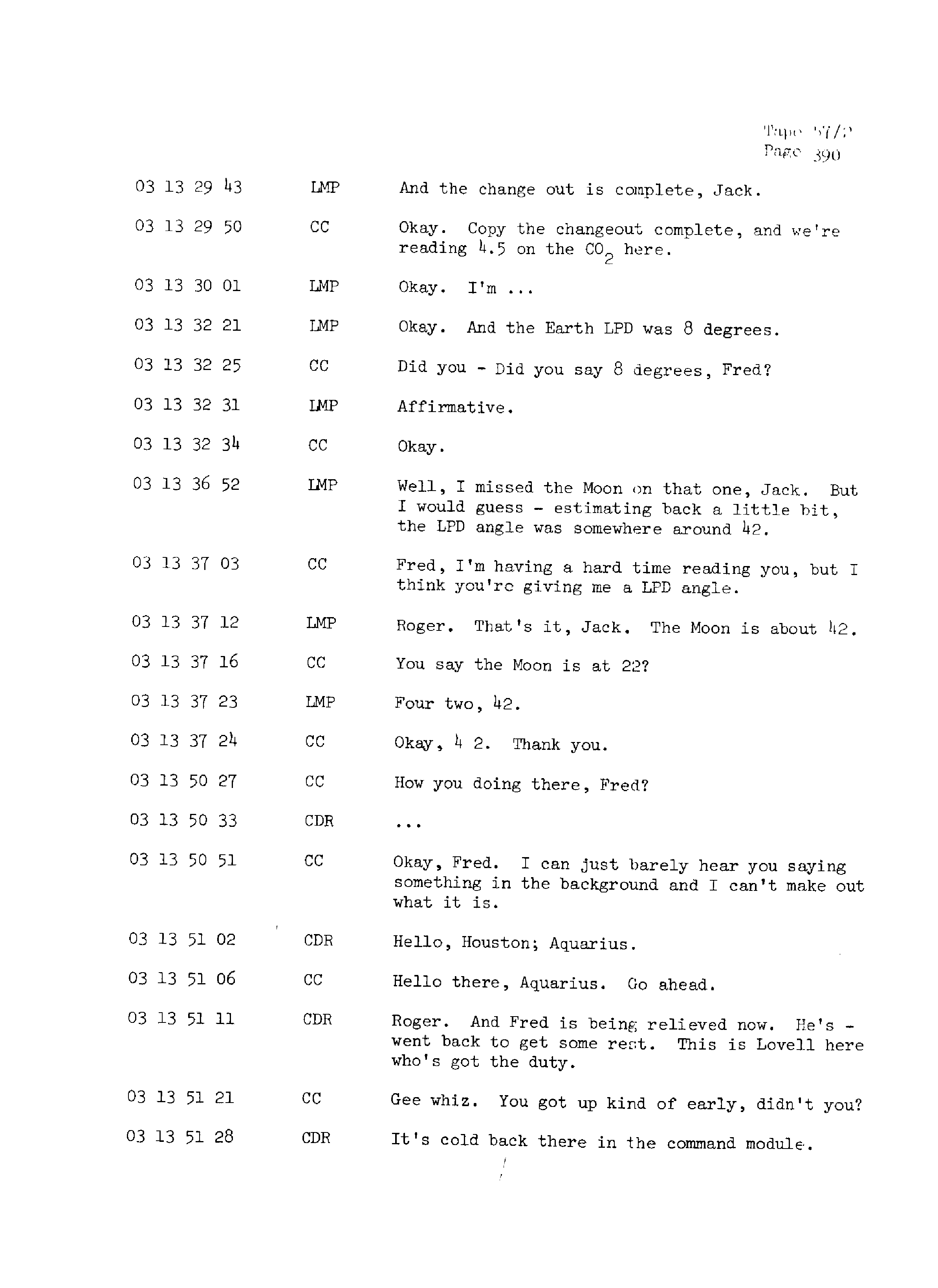 Page 397 of Apollo 13’s original transcript