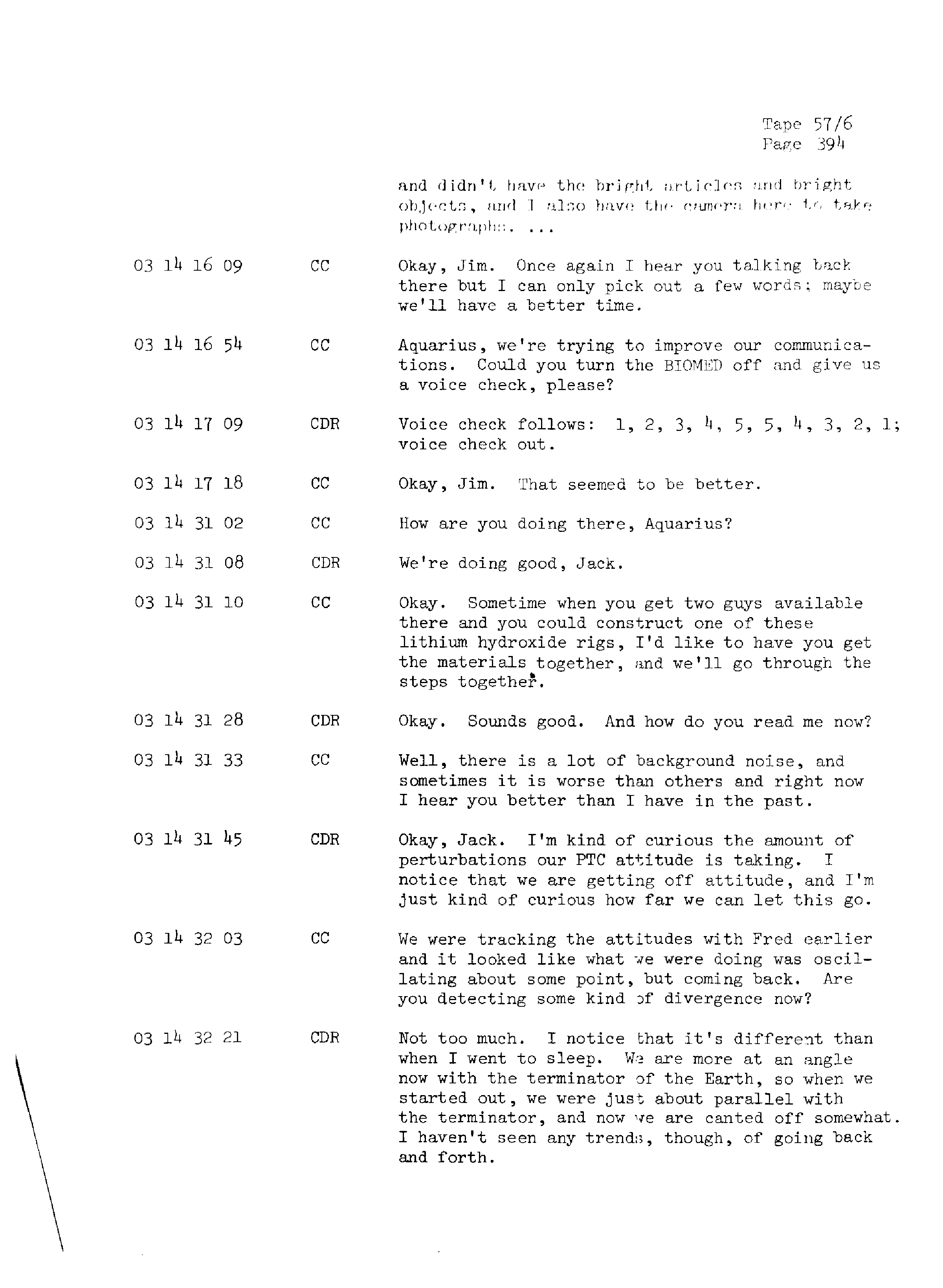 Page 401 of Apollo 13’s original transcript
