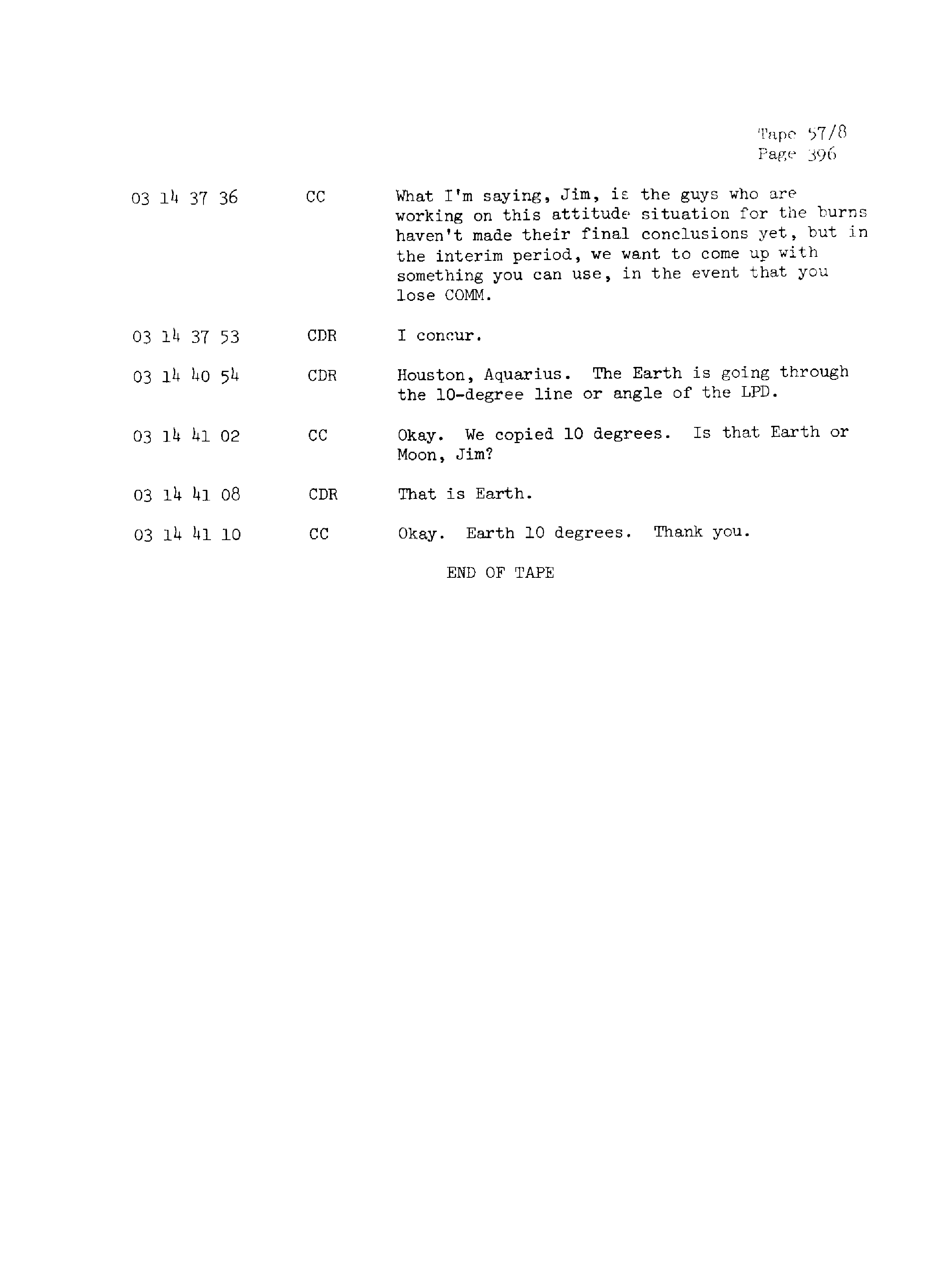 Page 403 of Apollo 13’s original transcript