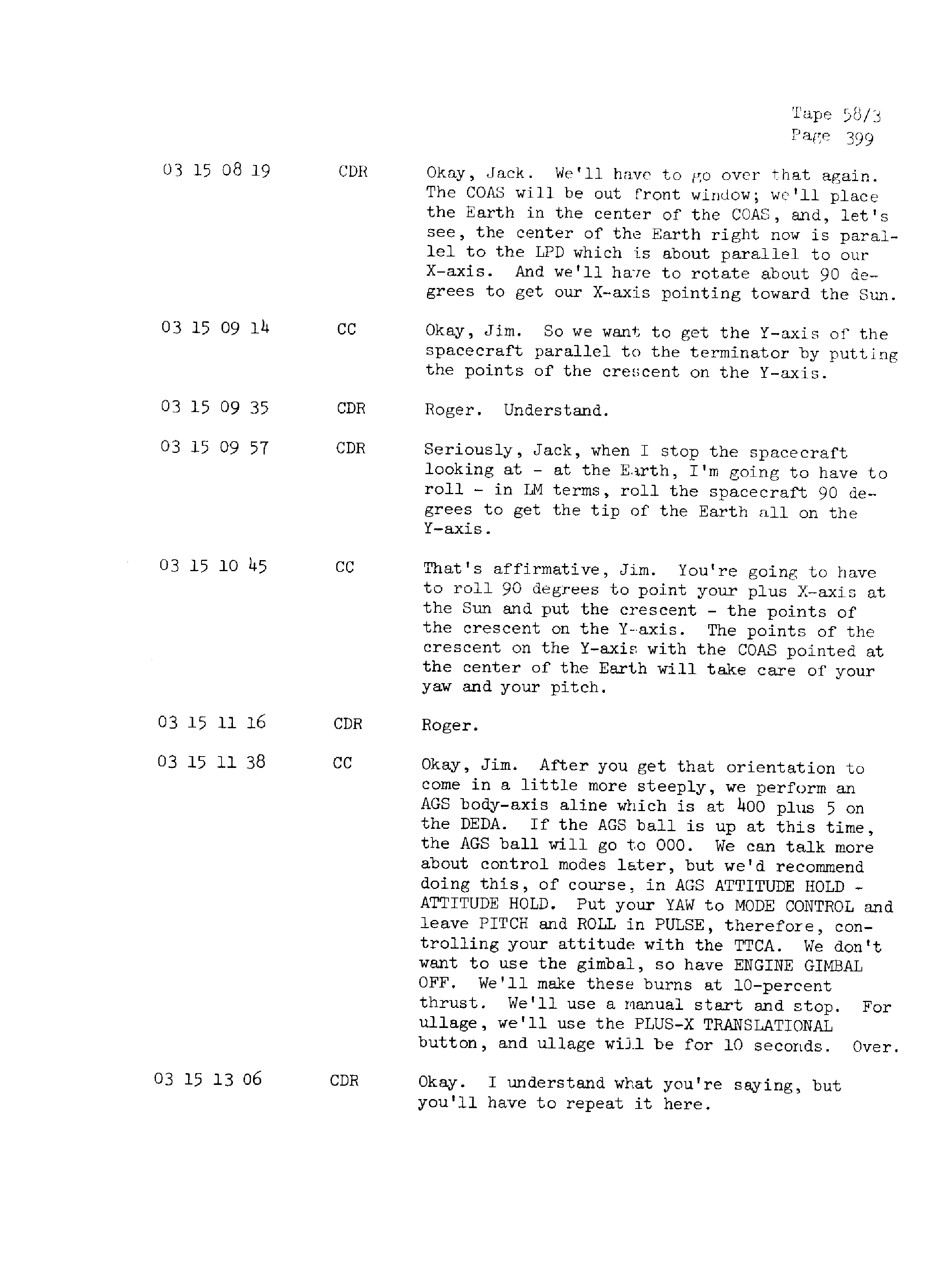 Page 406 of Apollo 13’s original transcript