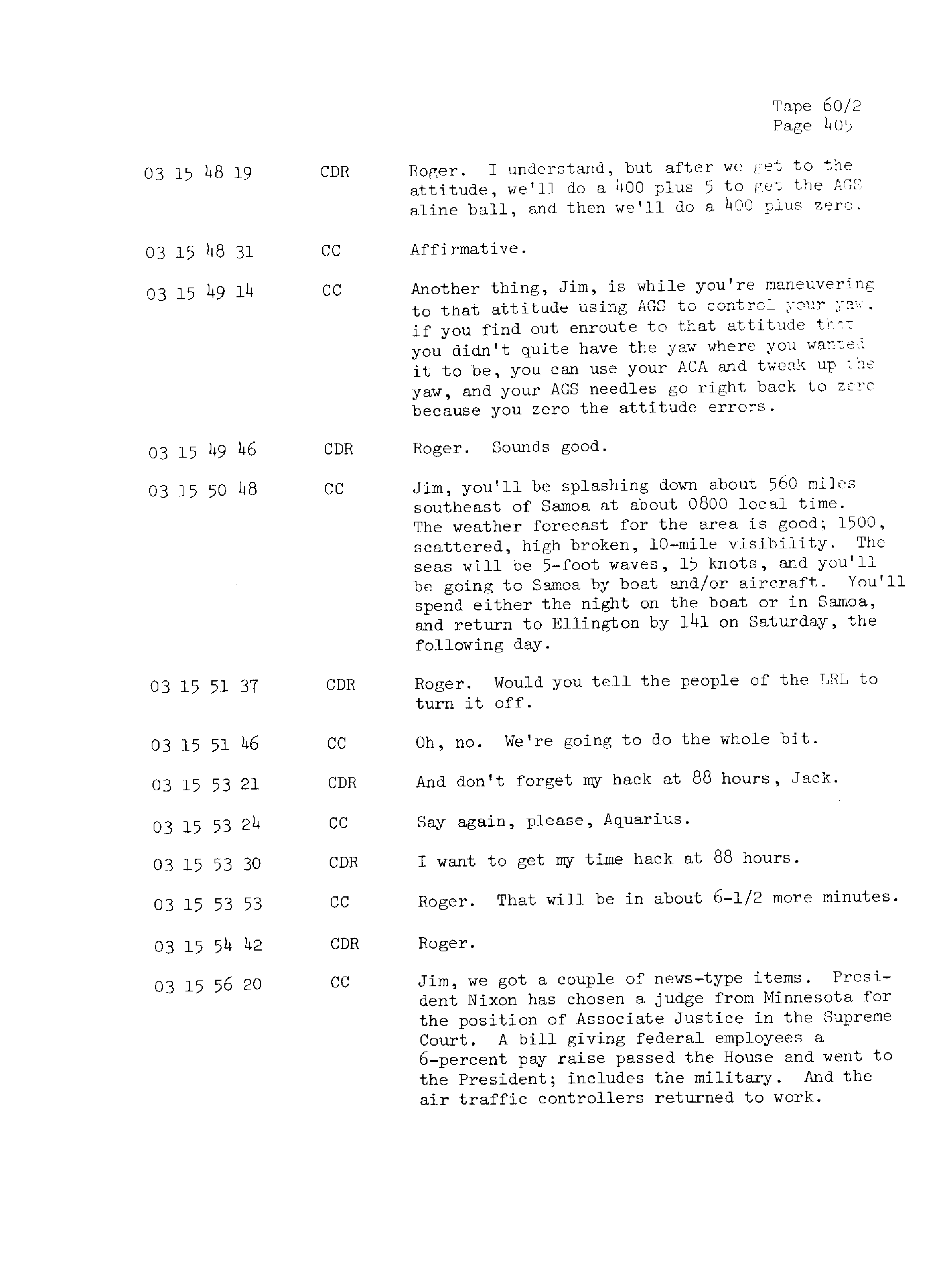 Page 412 of Apollo 13’s original transcript