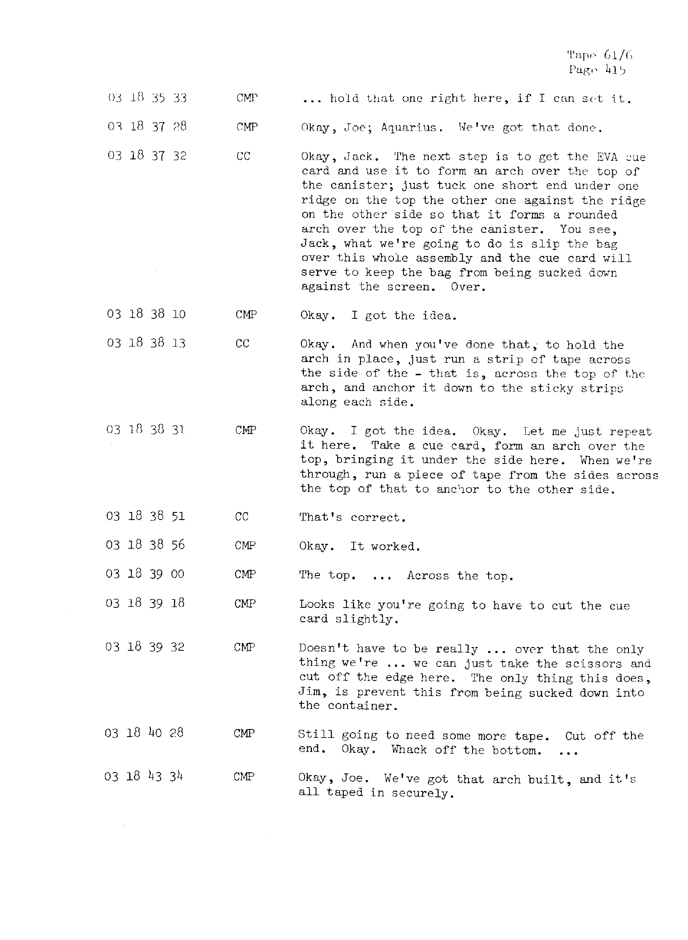 Page 422 of Apollo 13’s original transcript