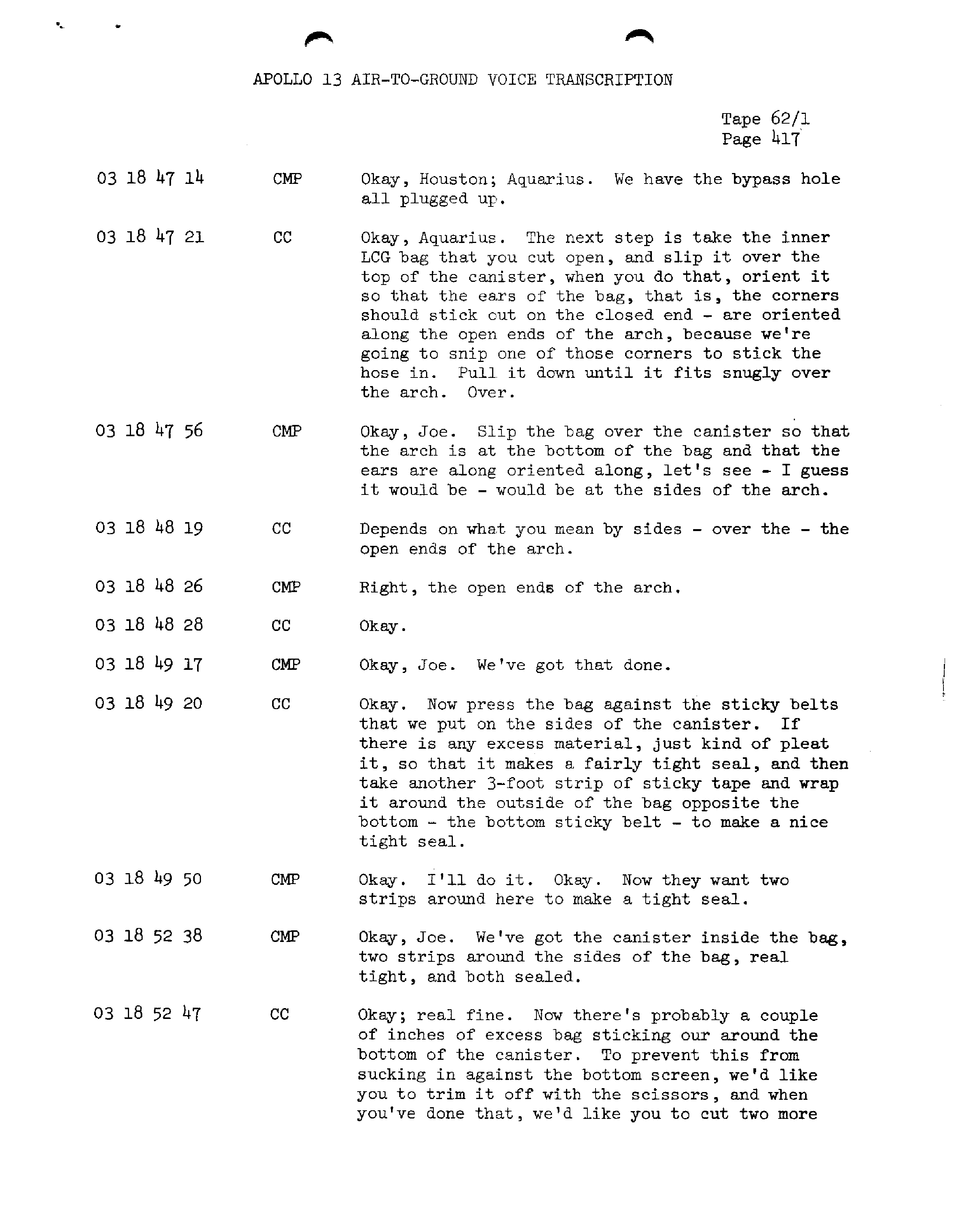 Page 424 of Apollo 13’s original transcript