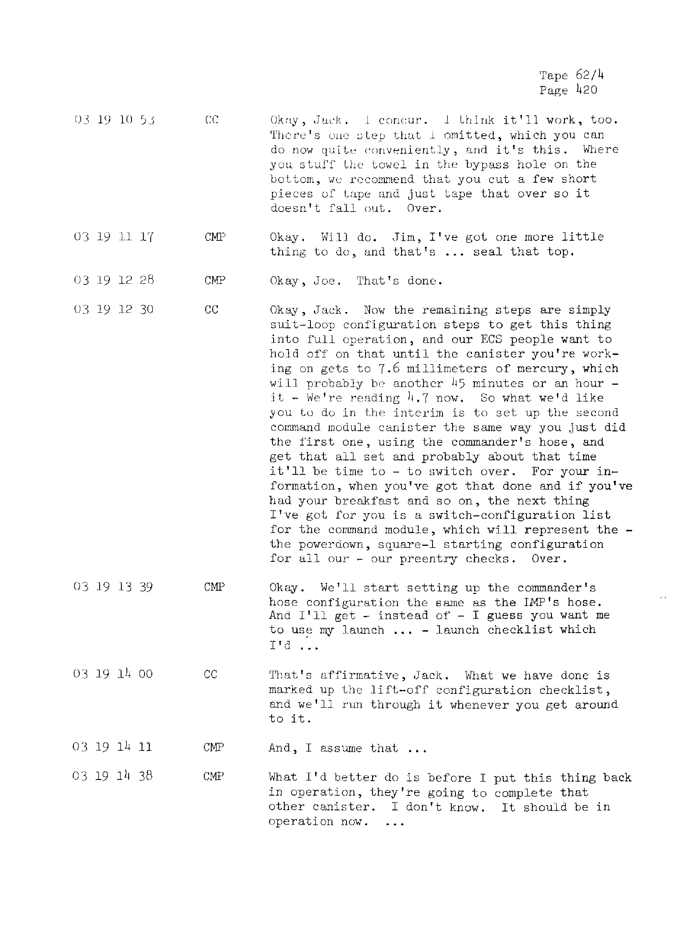 Page 427 of Apollo 13’s original transcript