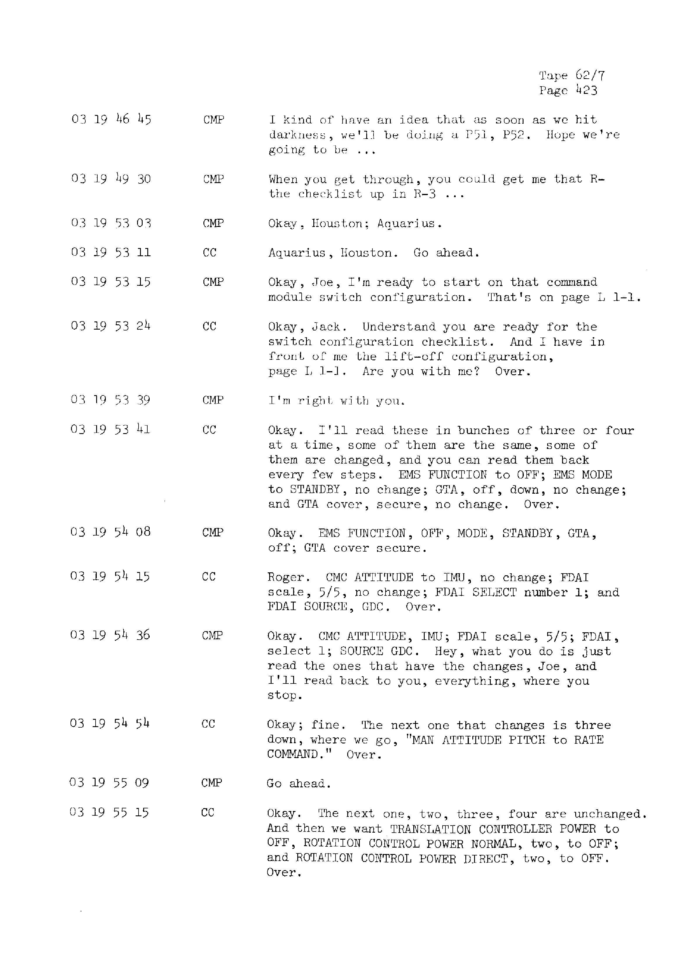 Page 430 of Apollo 13’s original transcript