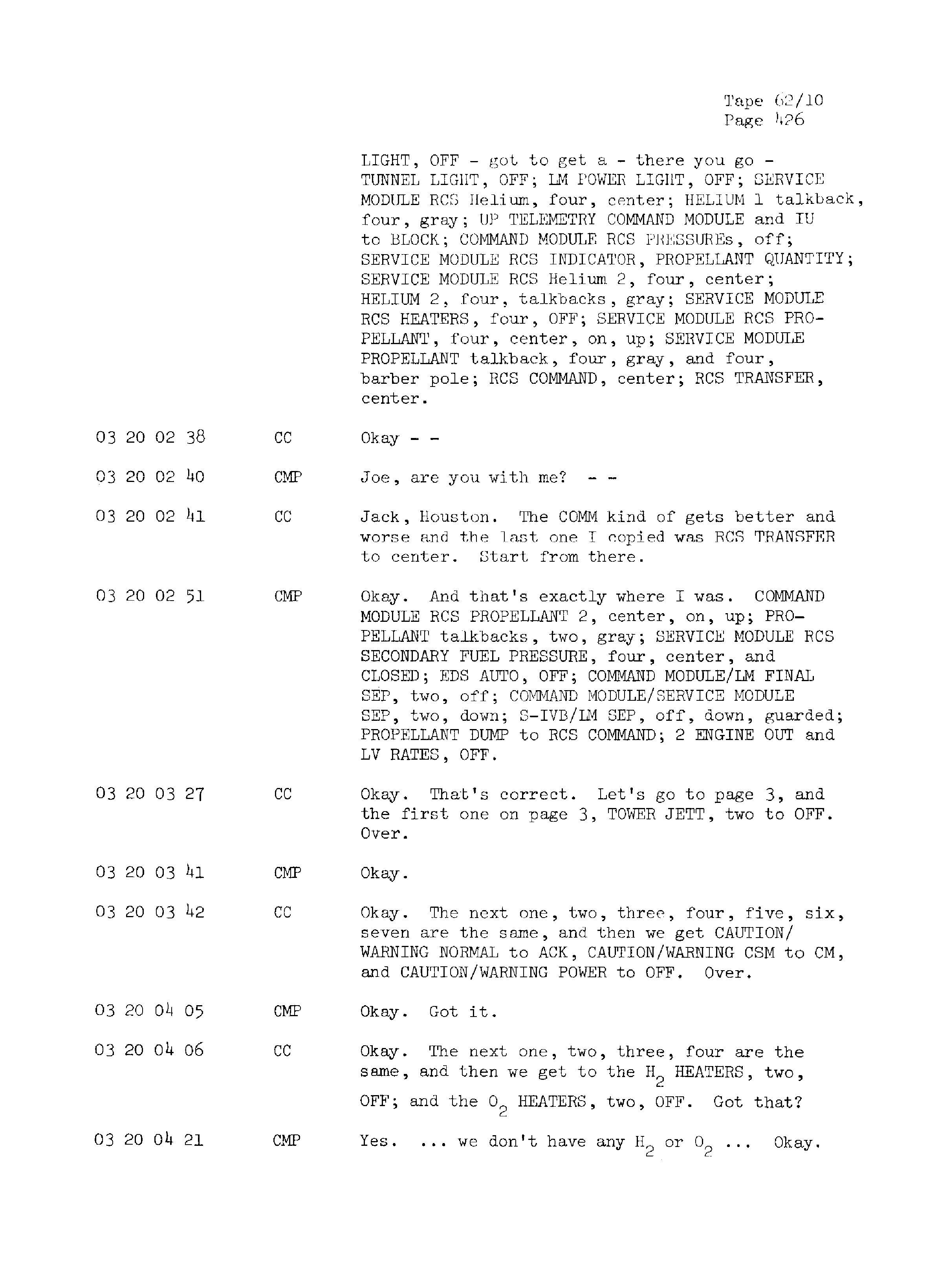Page 433 of Apollo 13’s original transcript