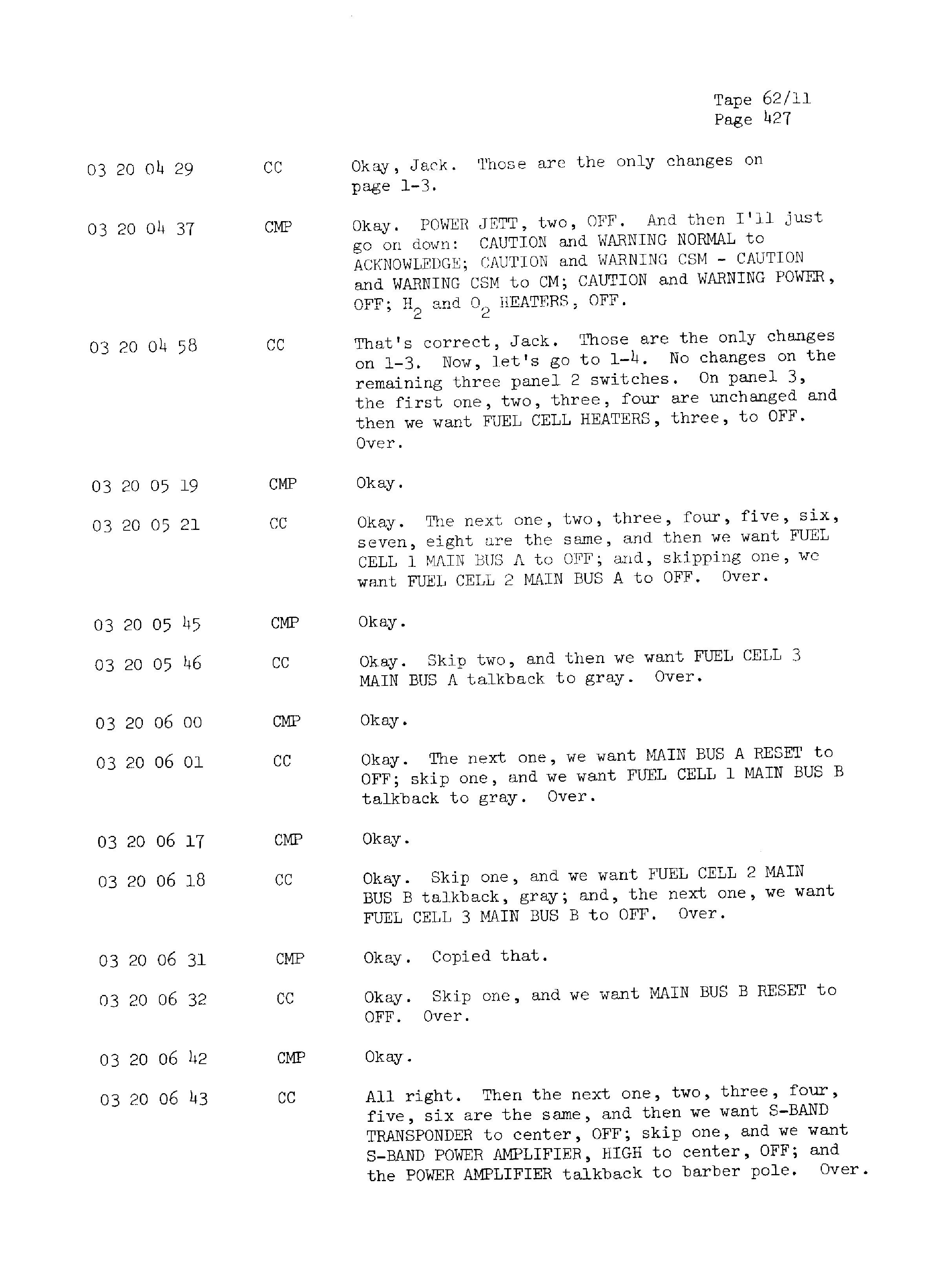 Page 434 of Apollo 13’s original transcript