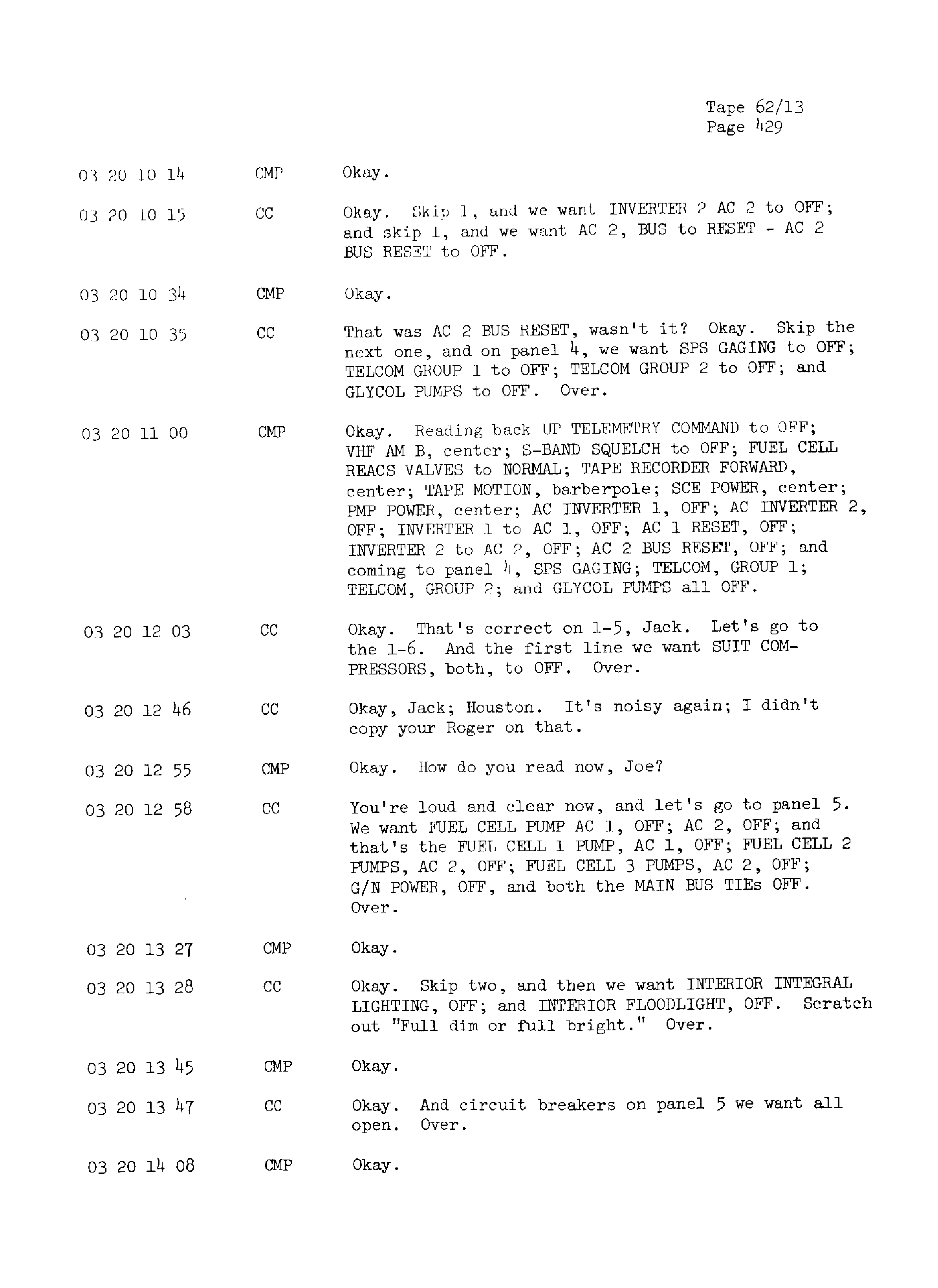 Page 436 of Apollo 13’s original transcript