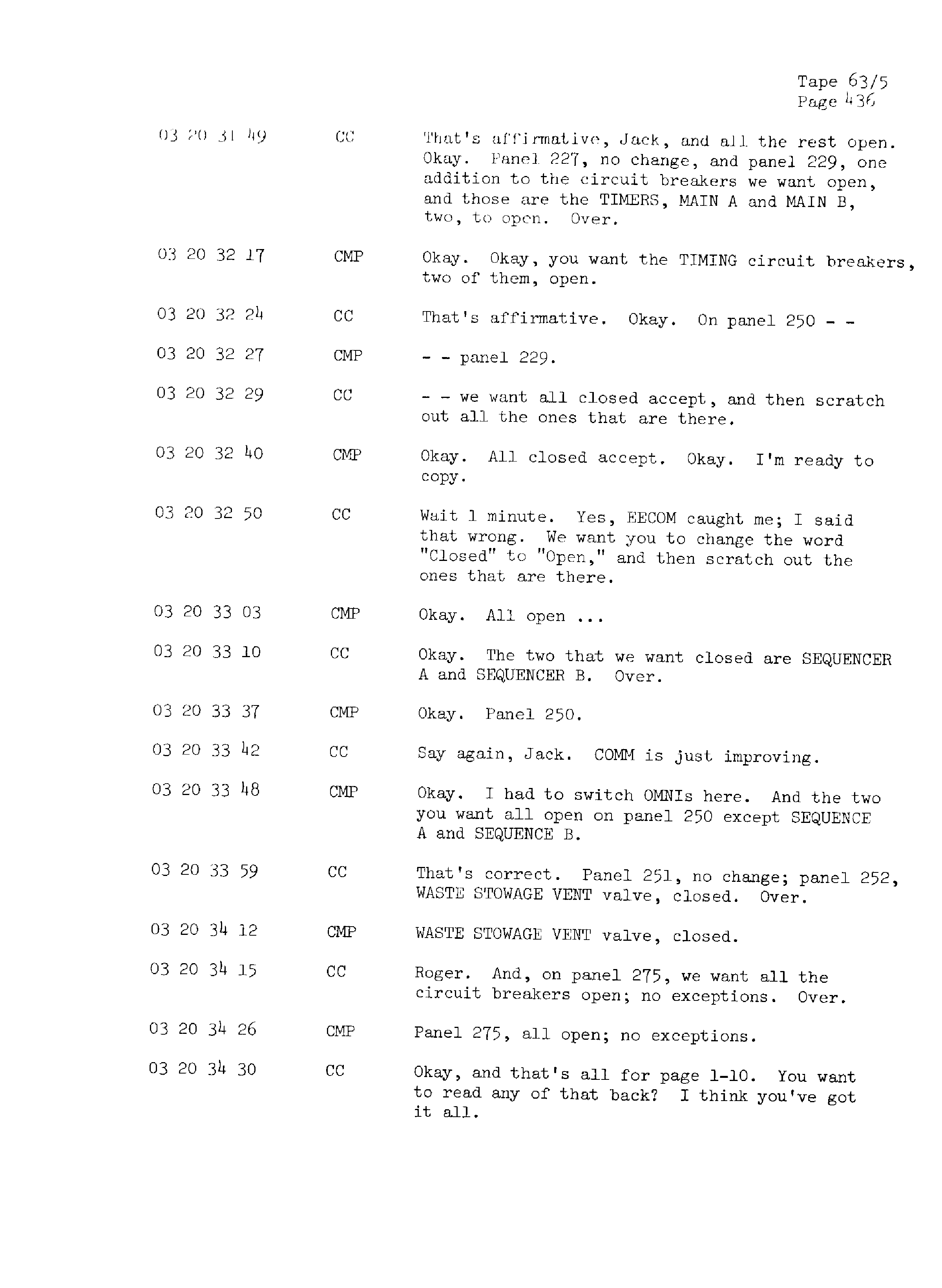 Page 443 of Apollo 13’s original transcript