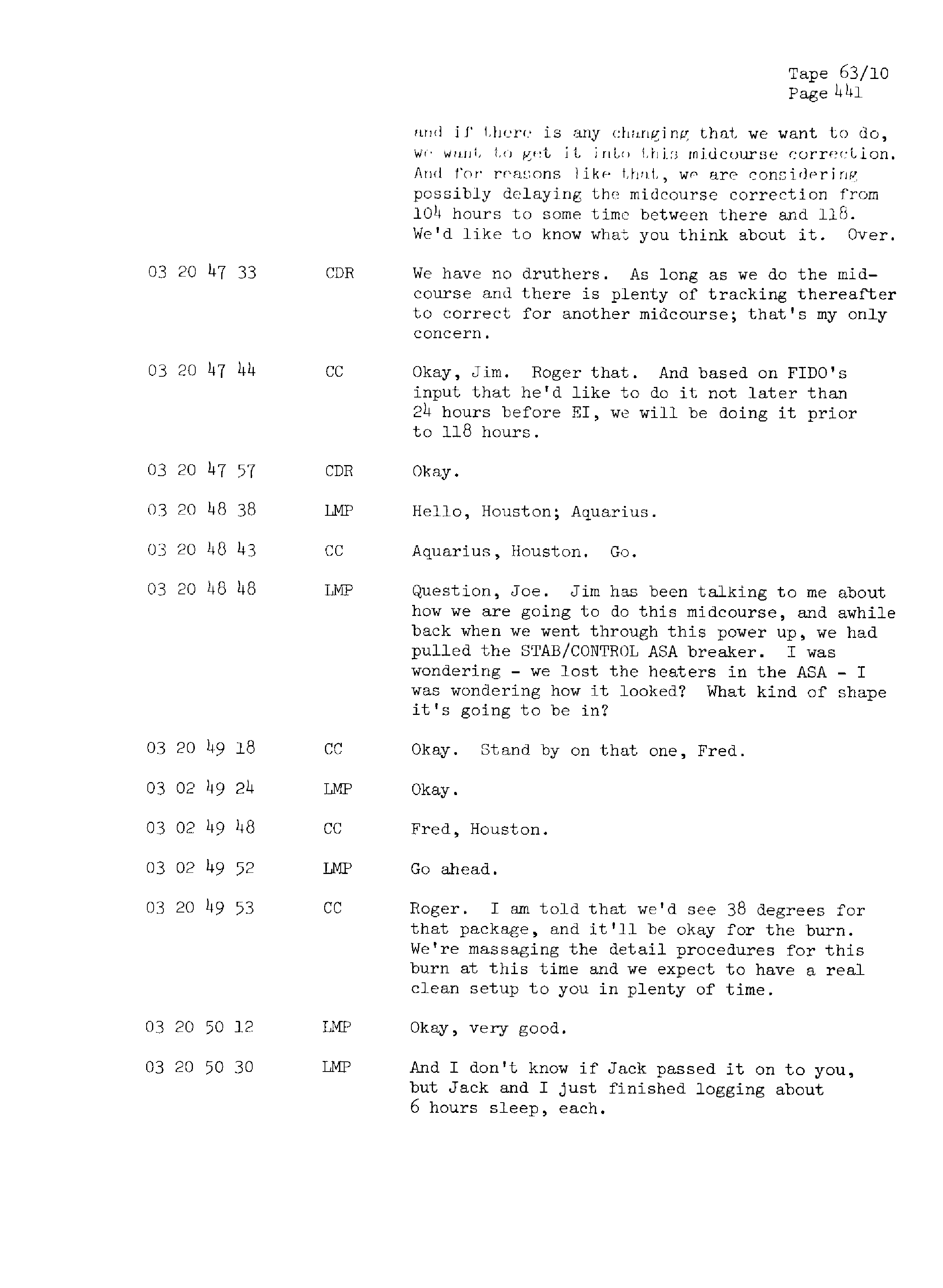 Page 448 of Apollo 13’s original transcript