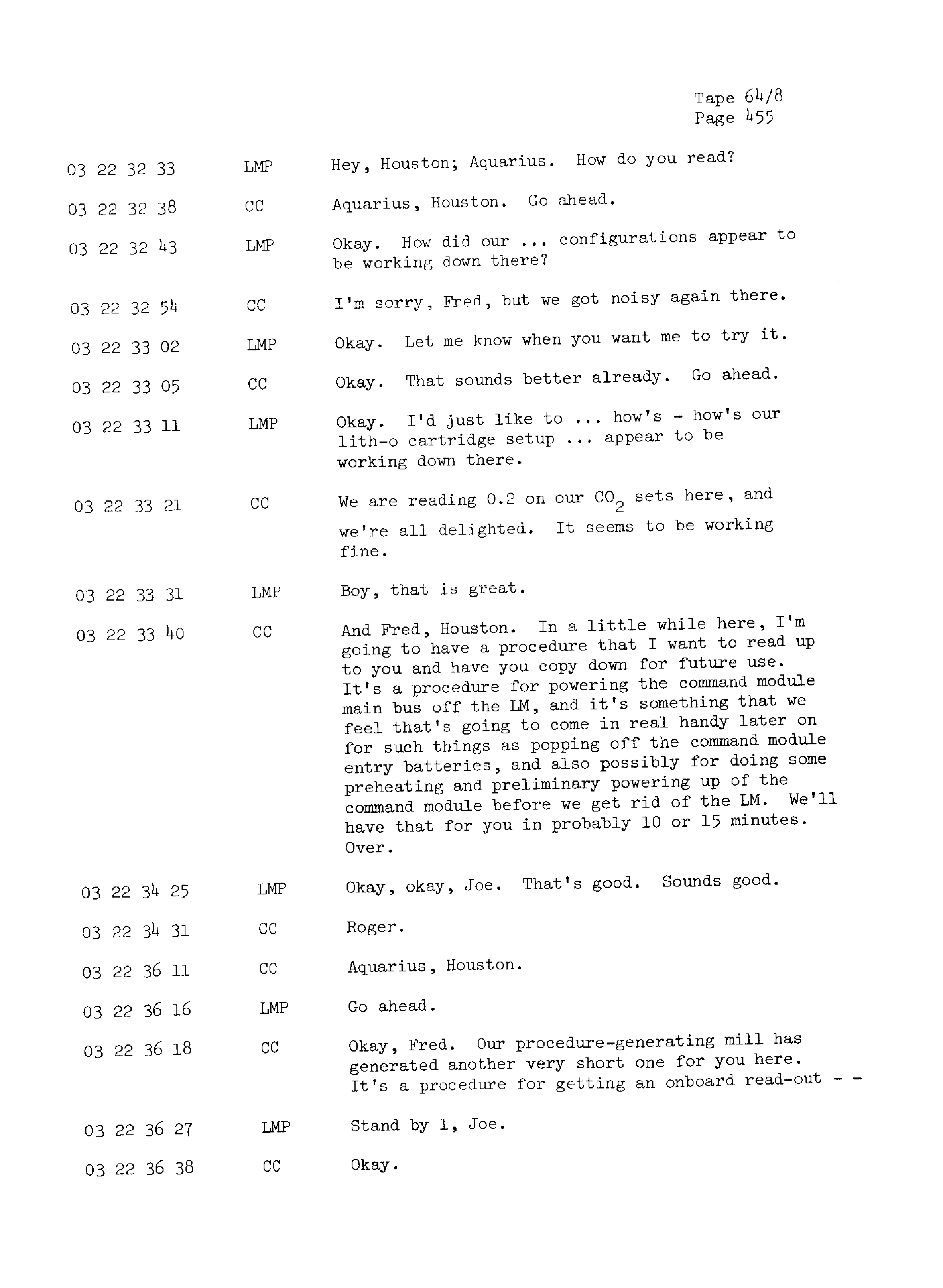 Page 462 of Apollo 13’s original transcript