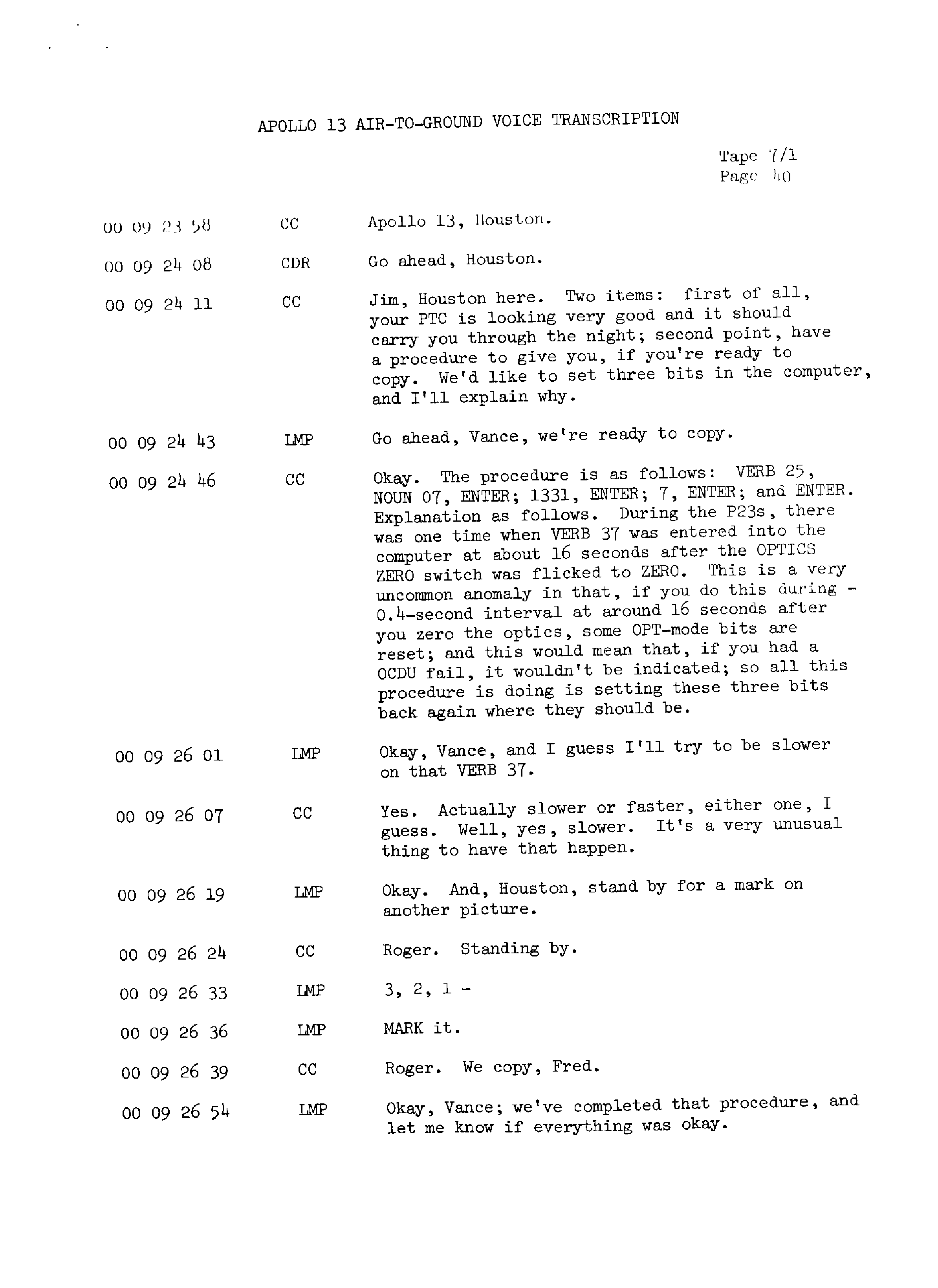 Page 47 of Apollo 13’s original transcript