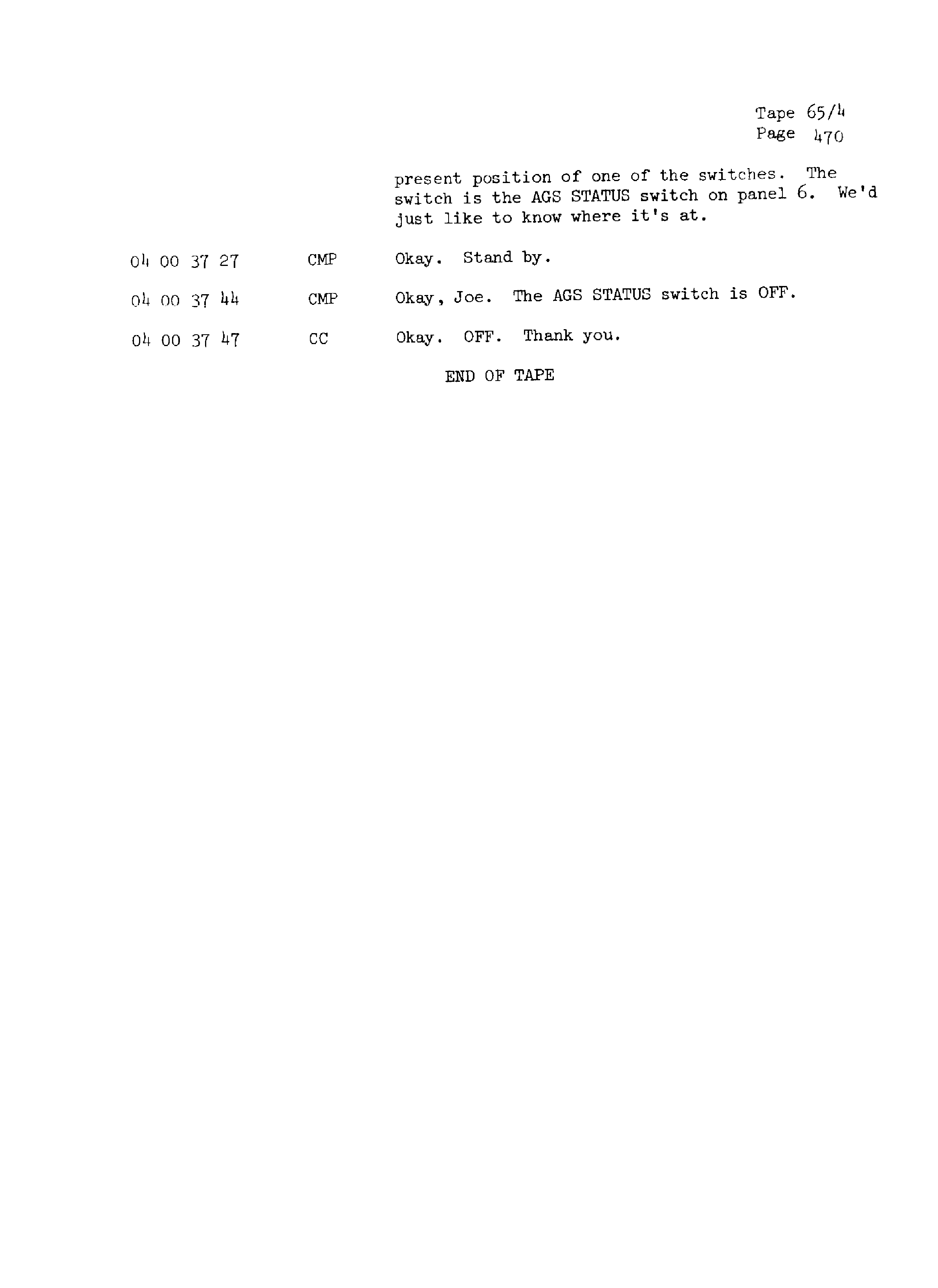 Page 477 of Apollo 13’s original transcript