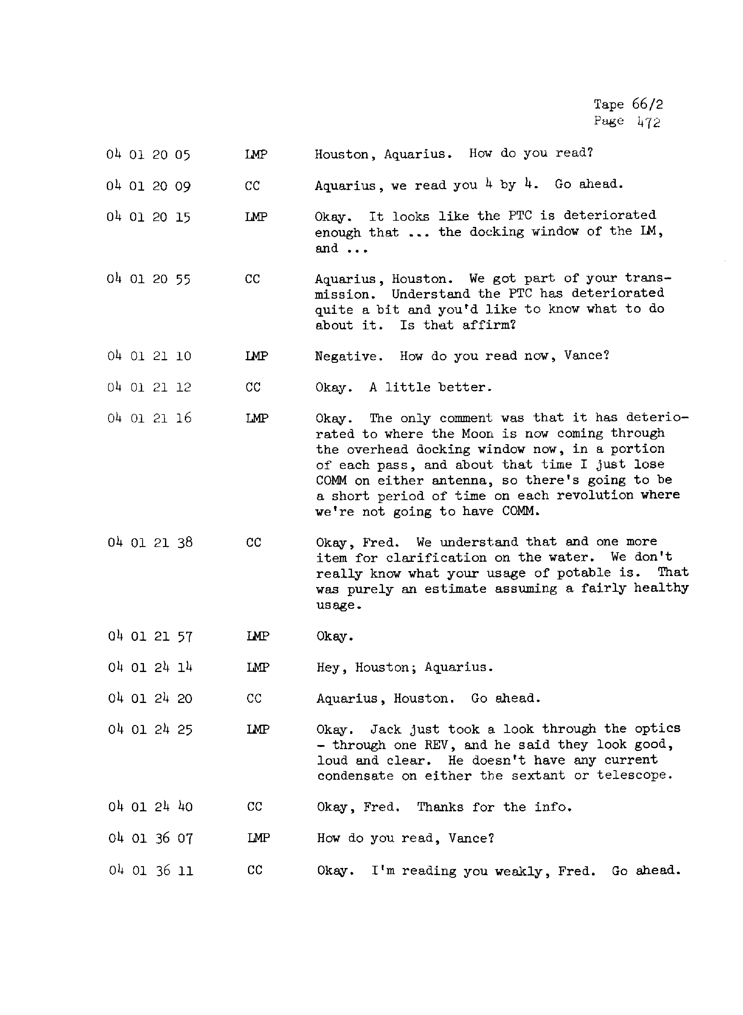 Page 479 of Apollo 13’s original transcript