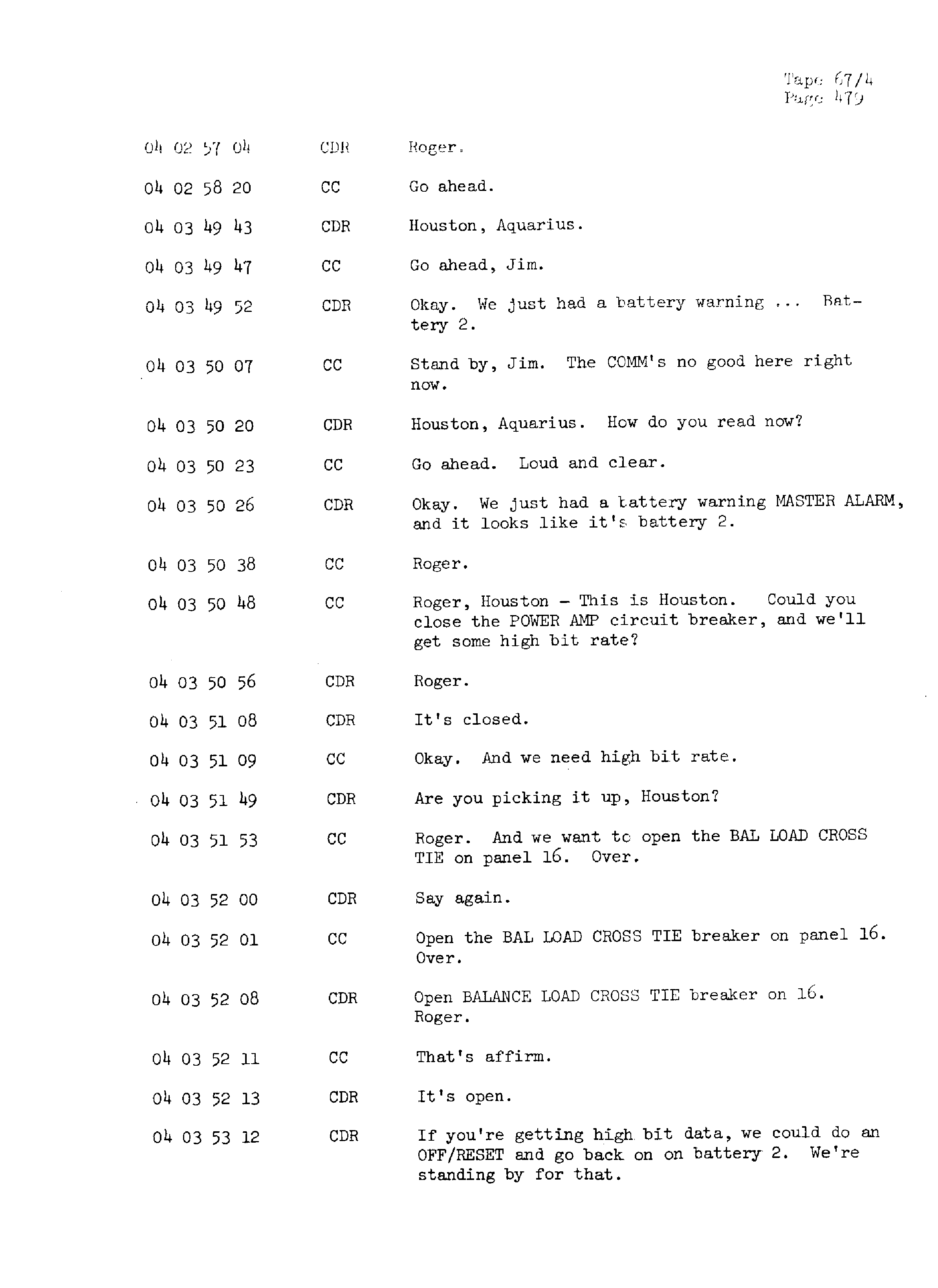 Page 486 of Apollo 13’s original transcript