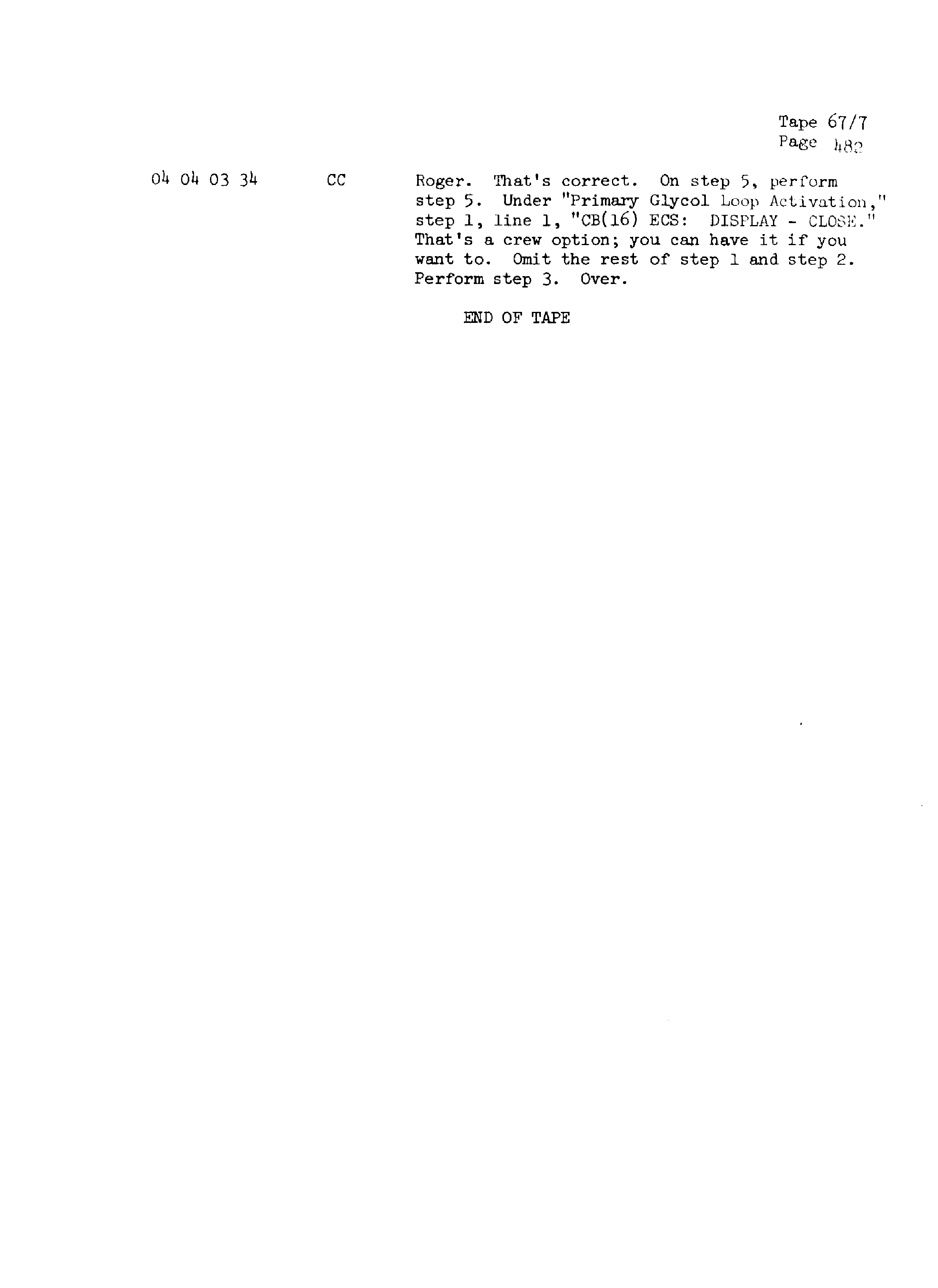 Page 489 of Apollo 13’s original transcript