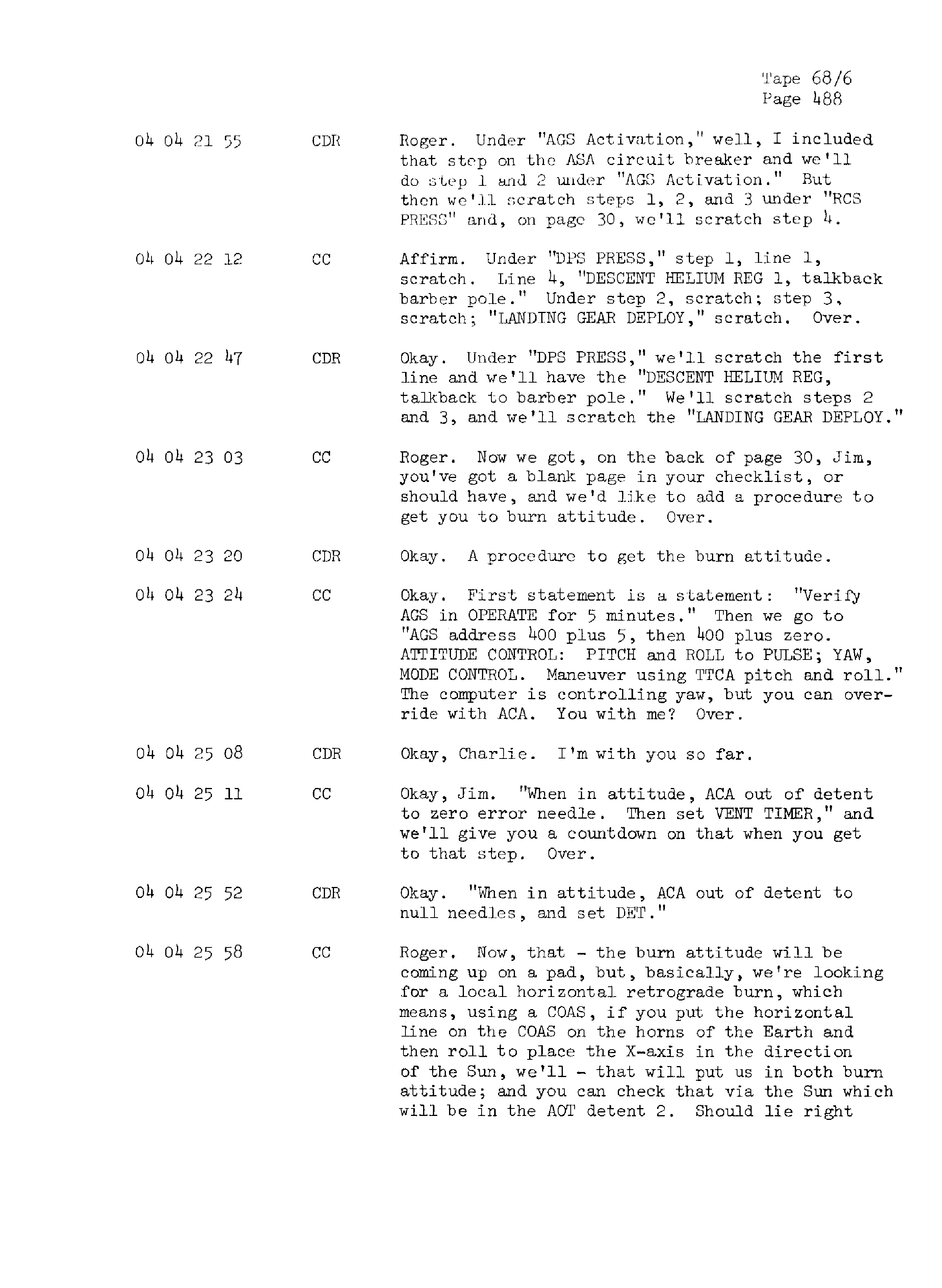 Page 495 of Apollo 13’s original transcript