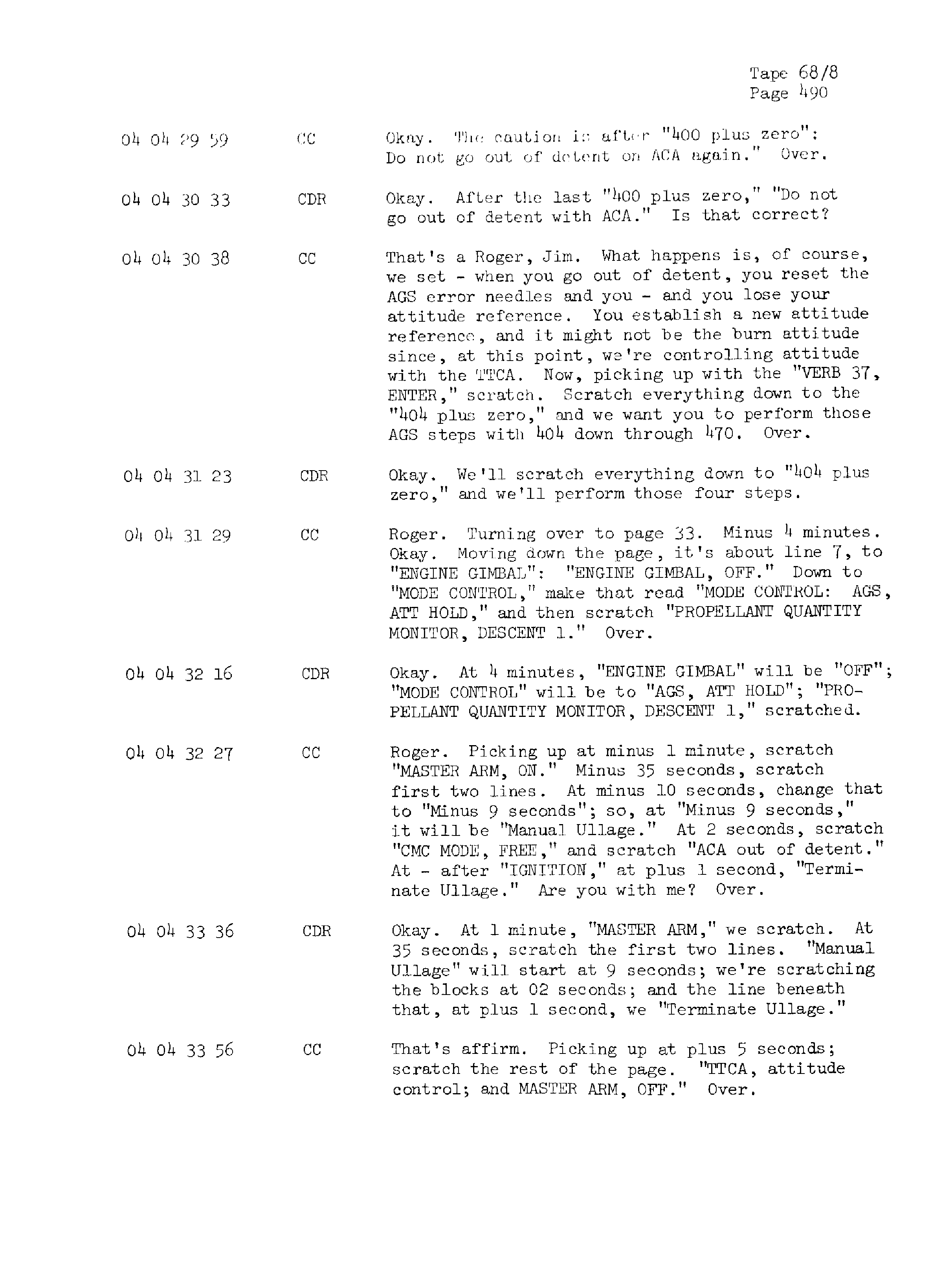 Page 497 of Apollo 13’s original transcript