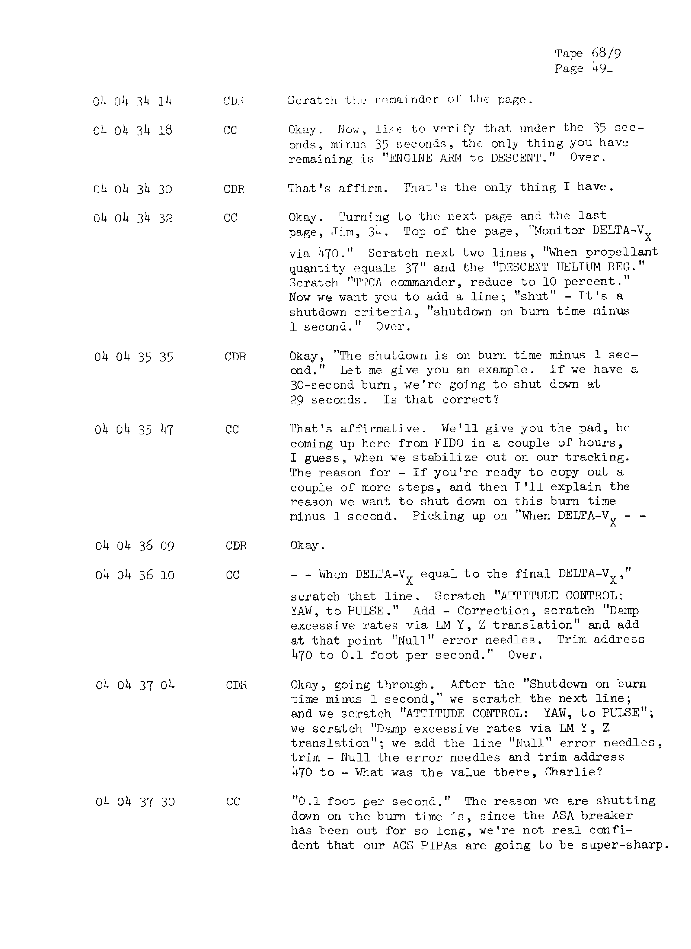 Page 498 of Apollo 13’s original transcript