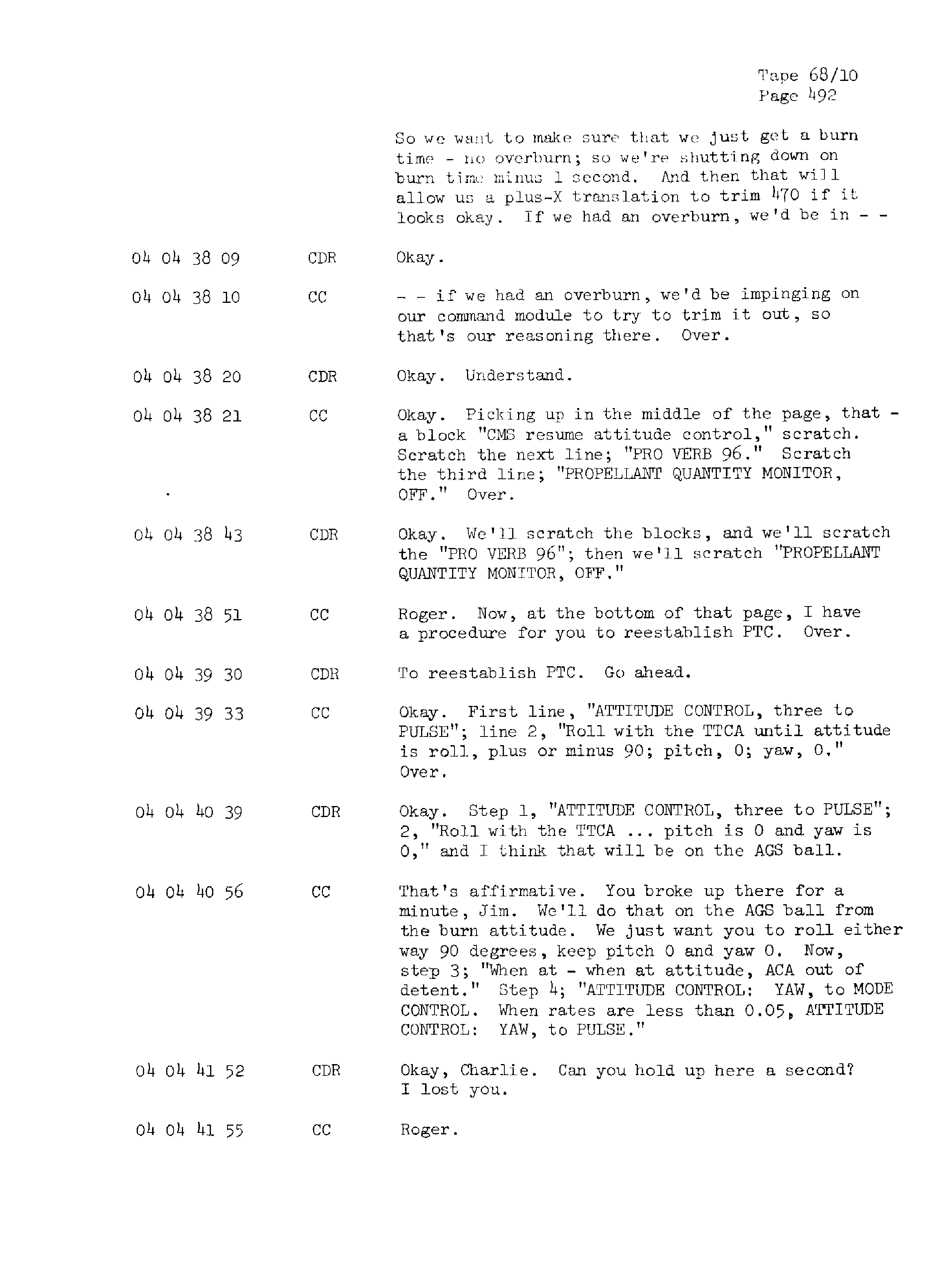 Page 499 of Apollo 13’s original transcript