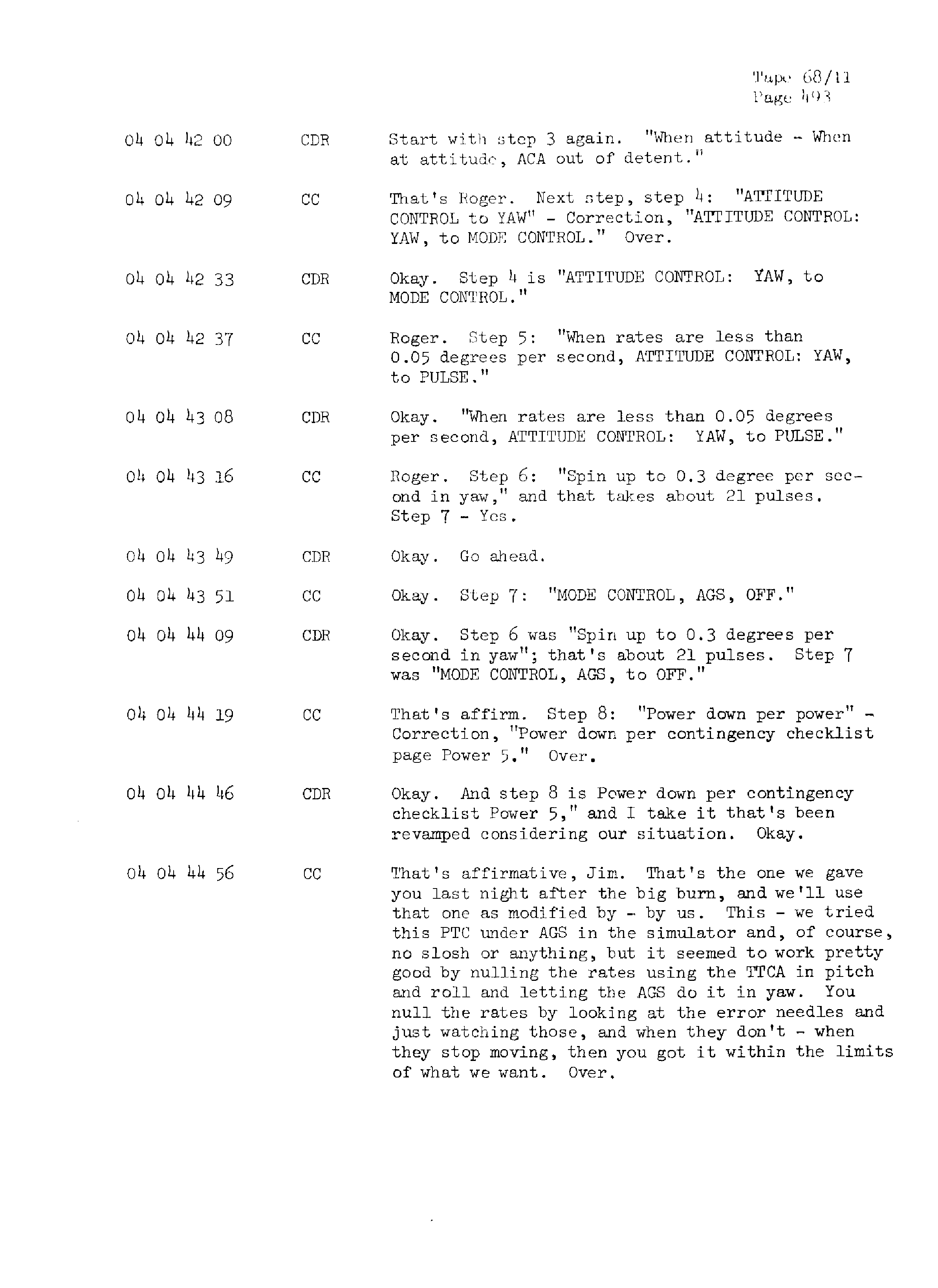 Page 500 of Apollo 13’s original transcript