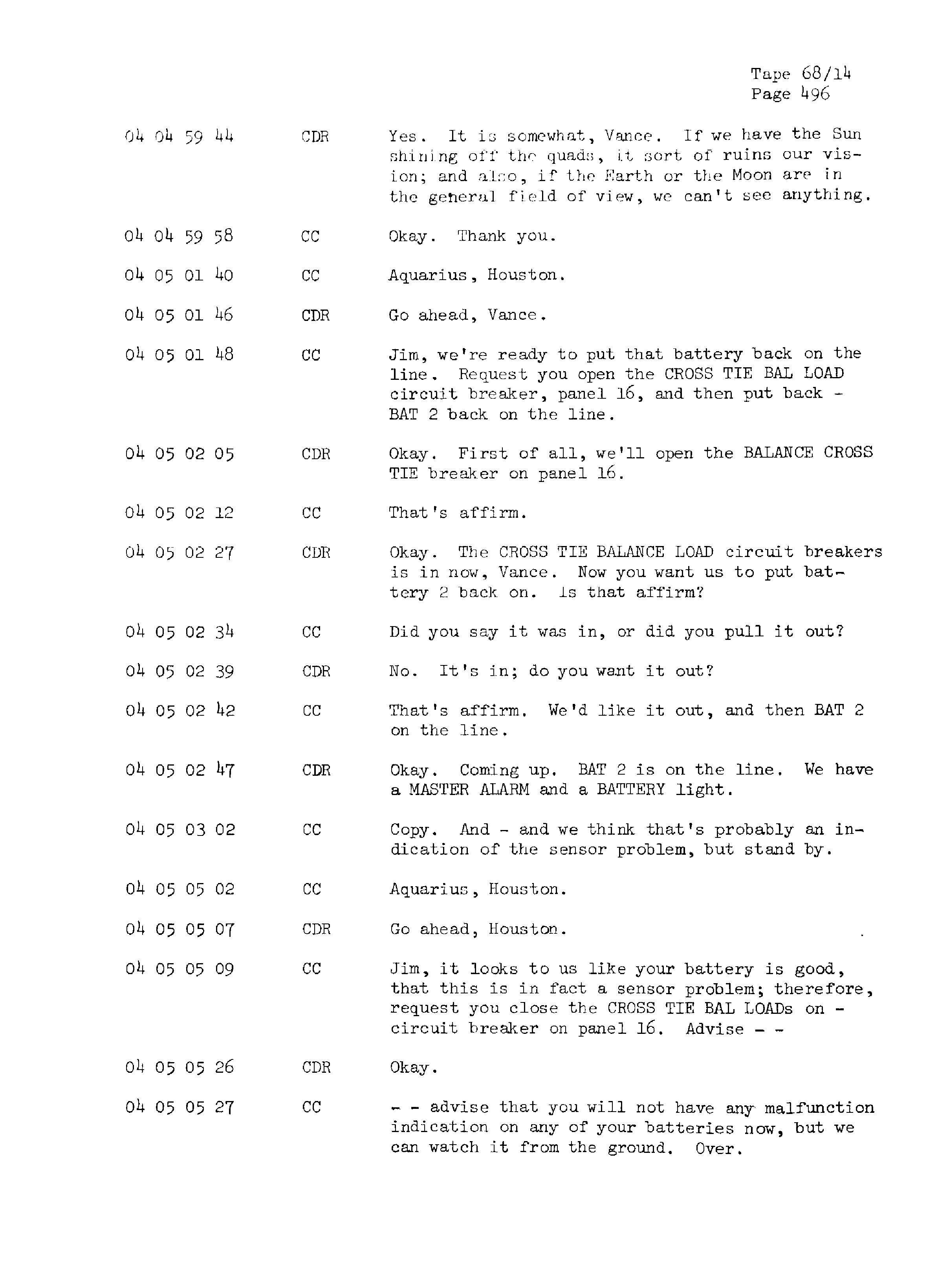Page 503 of Apollo 13’s original transcript