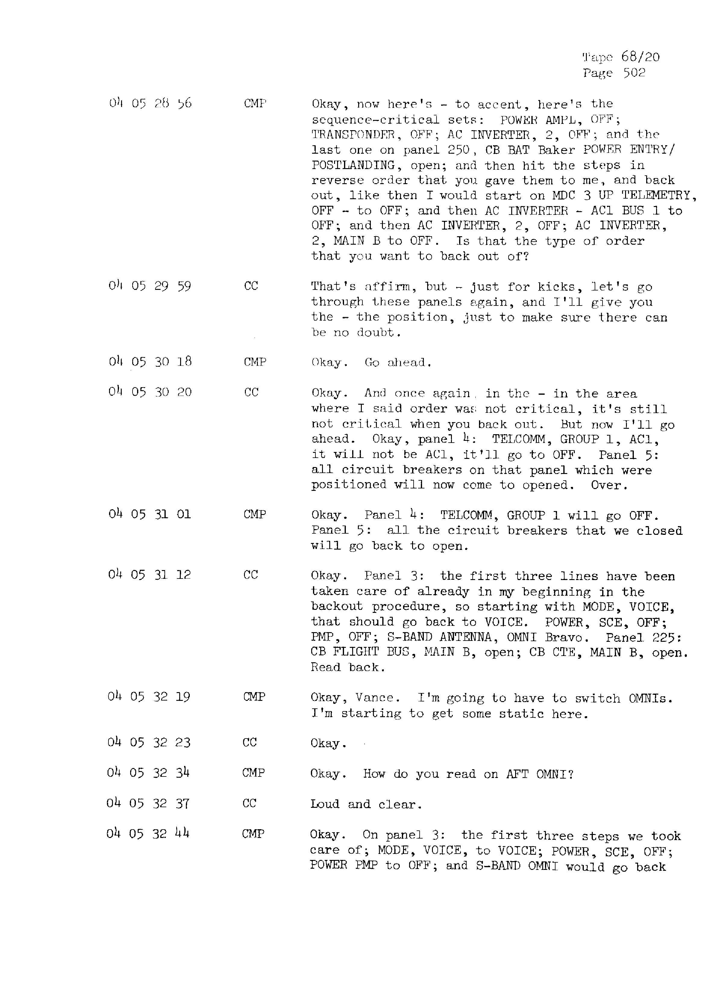 Page 509 of Apollo 13’s original transcript
