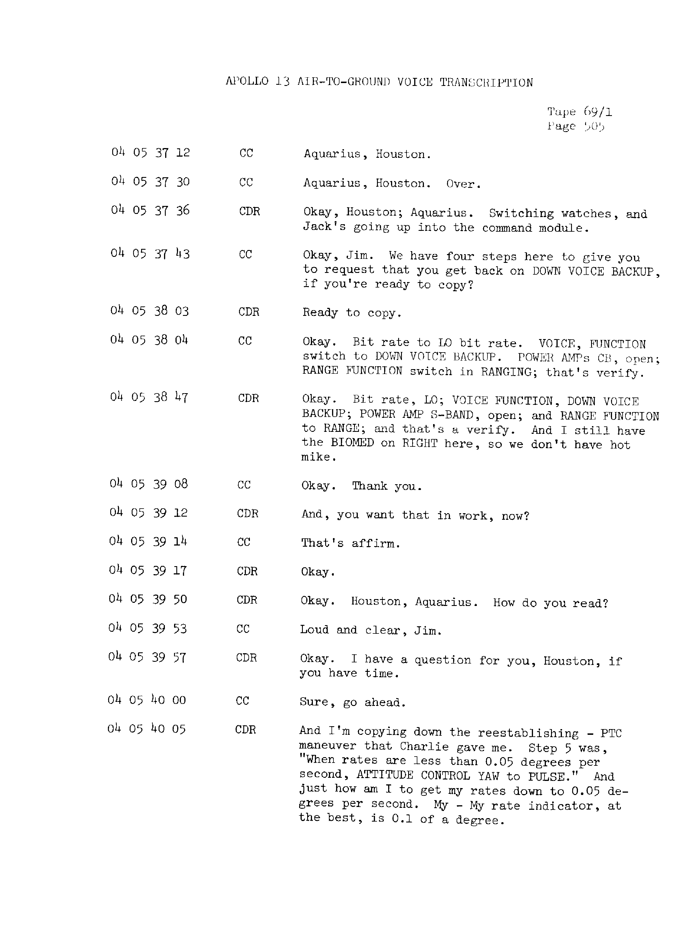 Page 512 of Apollo 13’s original transcript