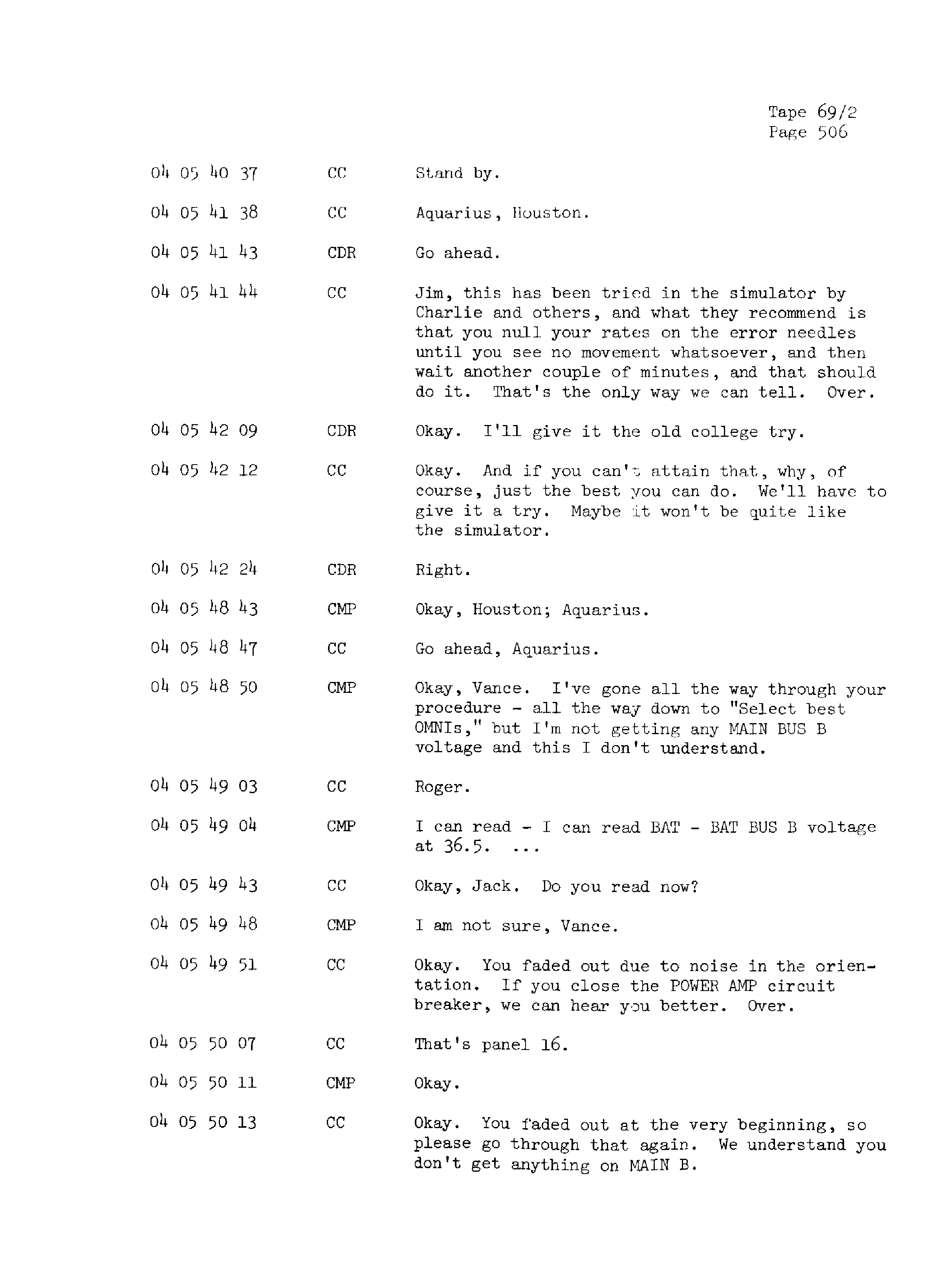 Page 513 of Apollo 13’s original transcript