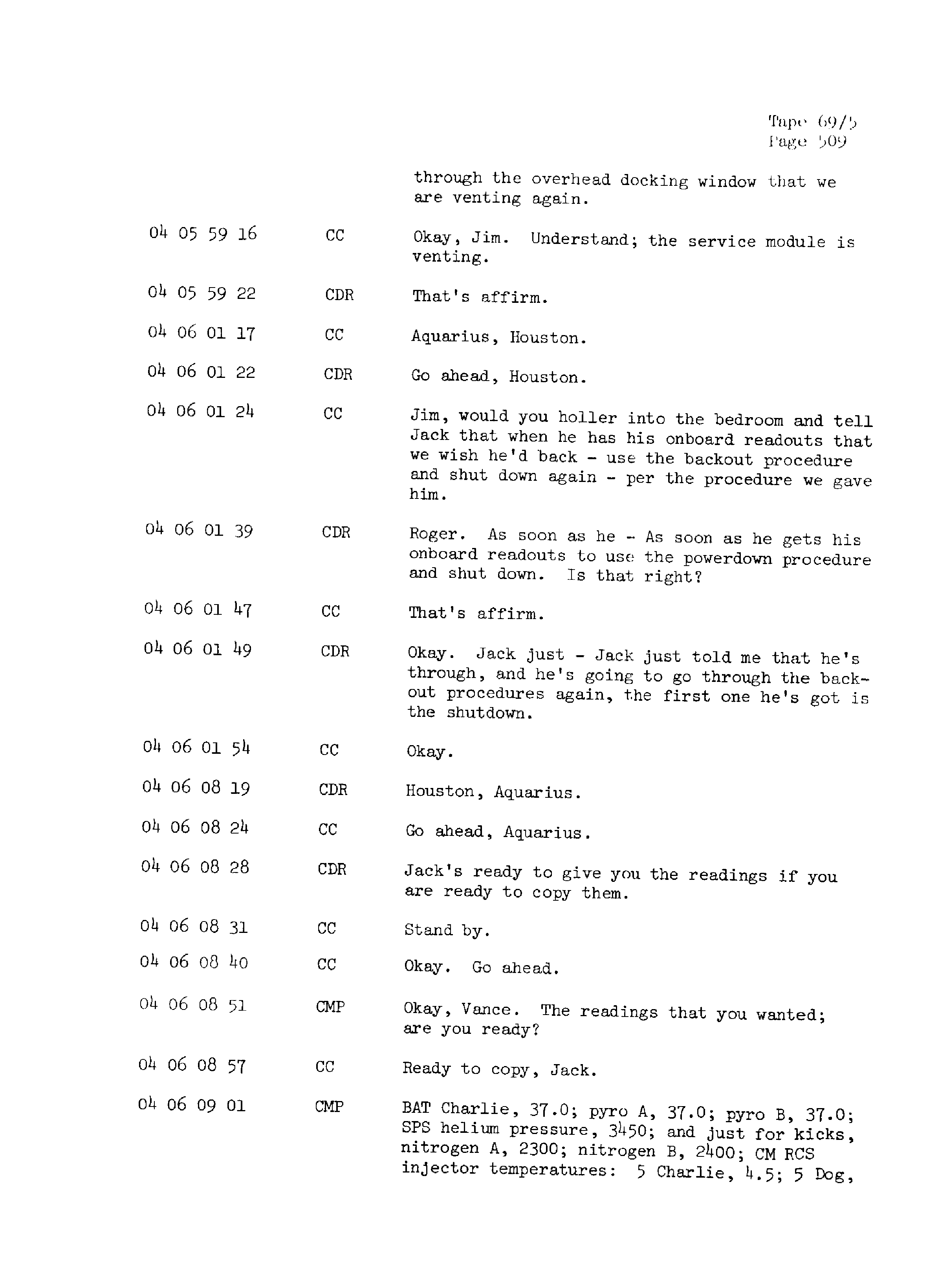 Page 516 of Apollo 13’s original transcript