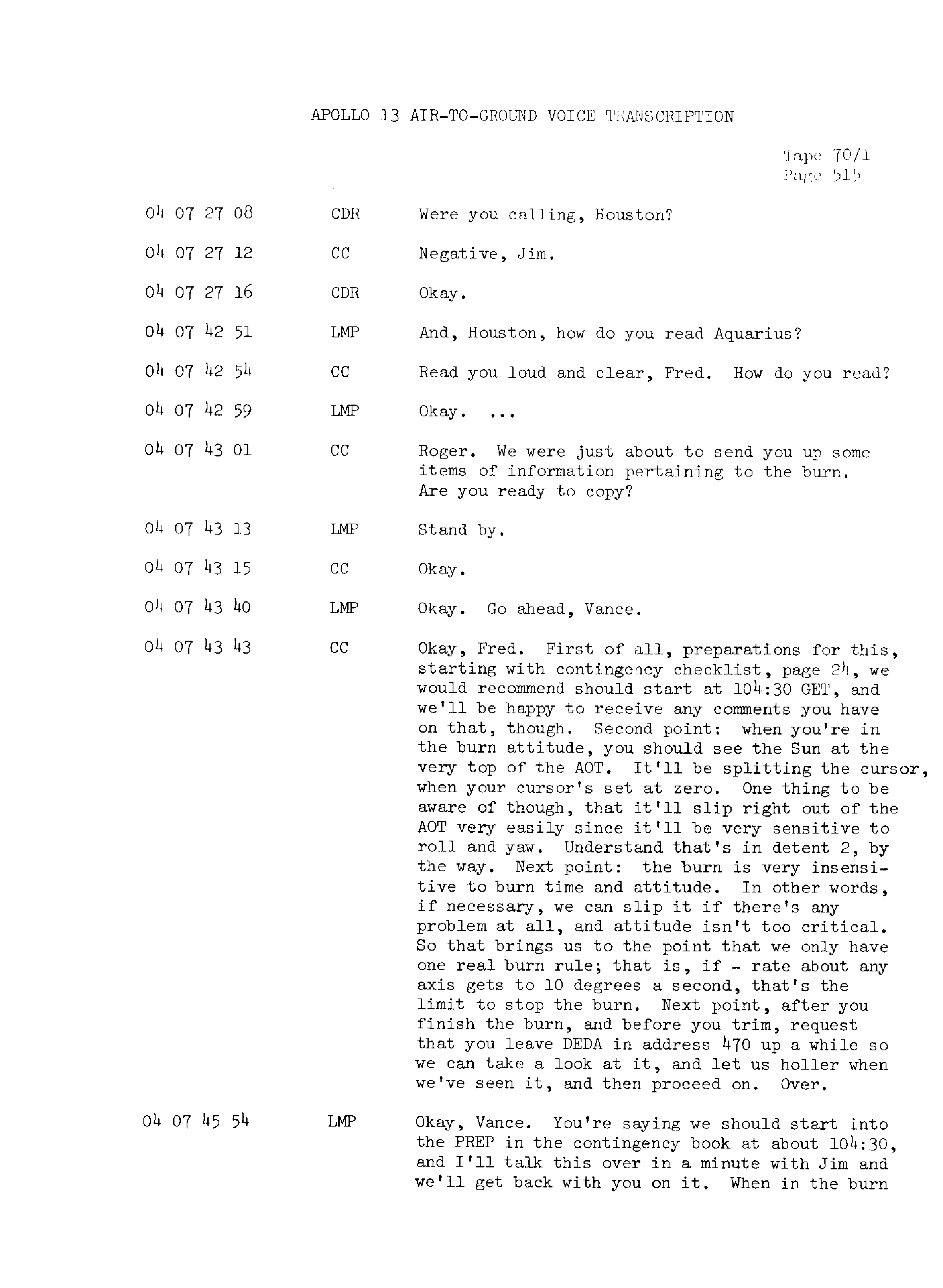 Page 522 of Apollo 13’s original transcript