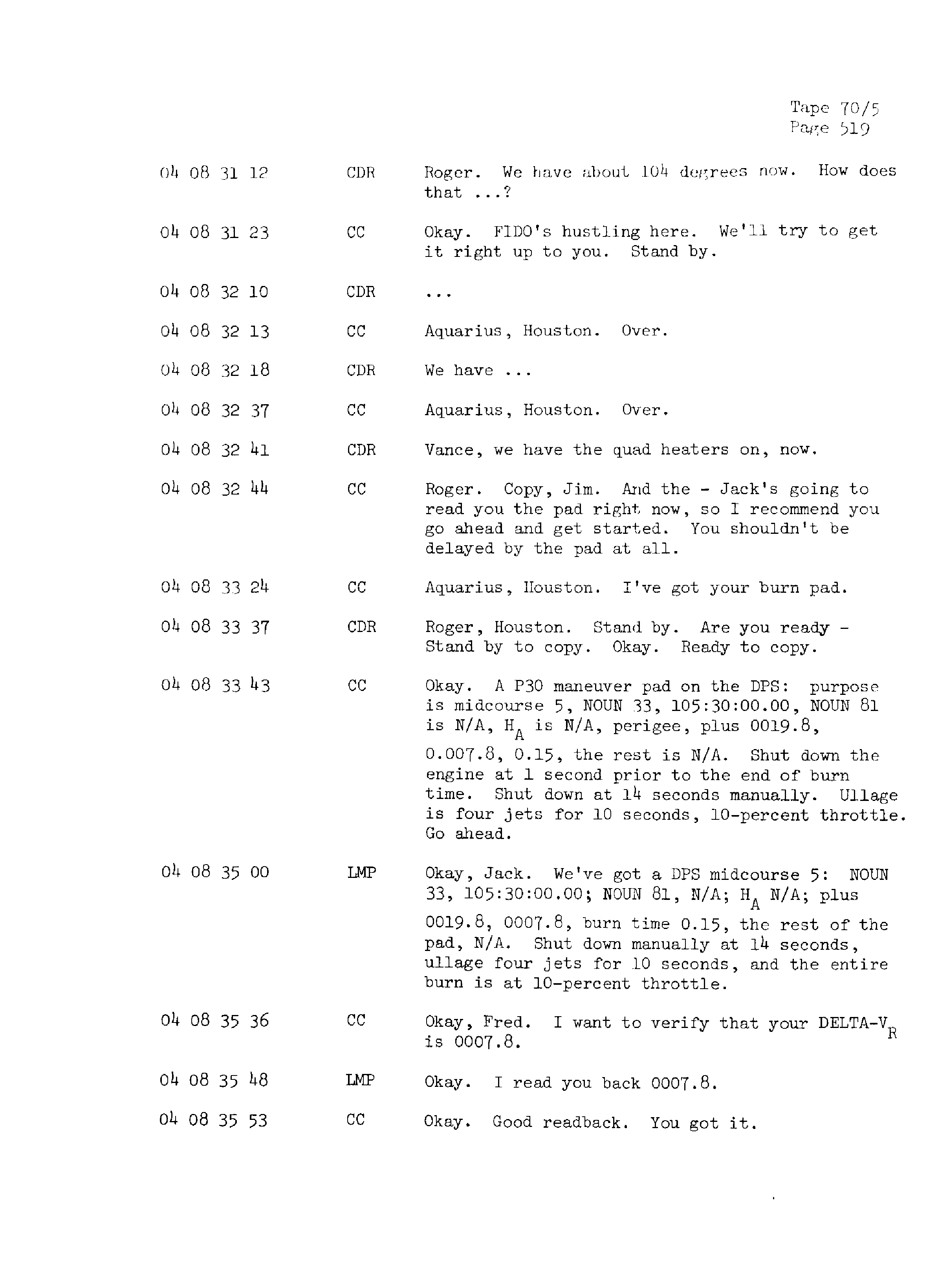 Page 526 of Apollo 13’s original transcript