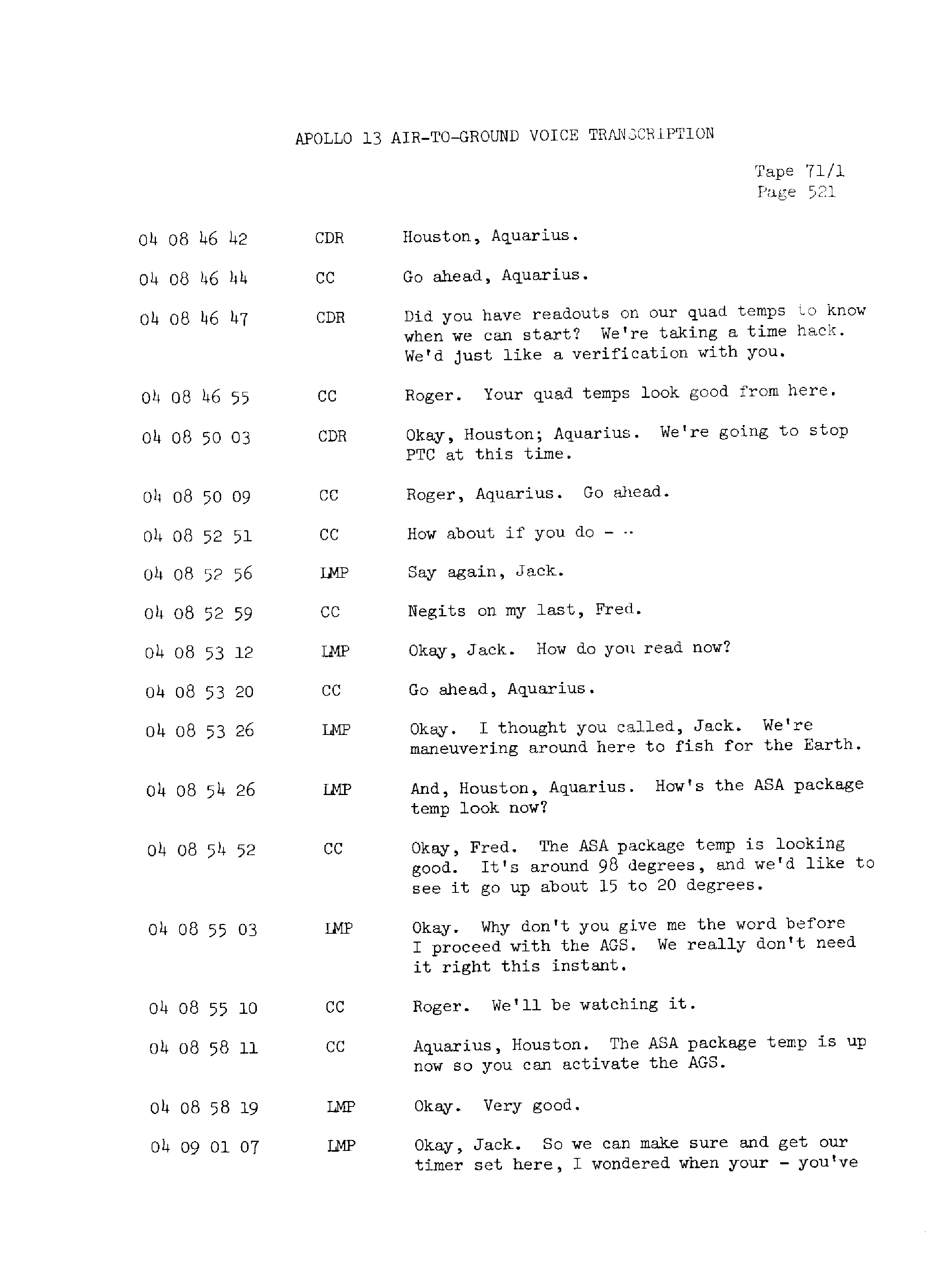 Page 528 of Apollo 13’s original transcript