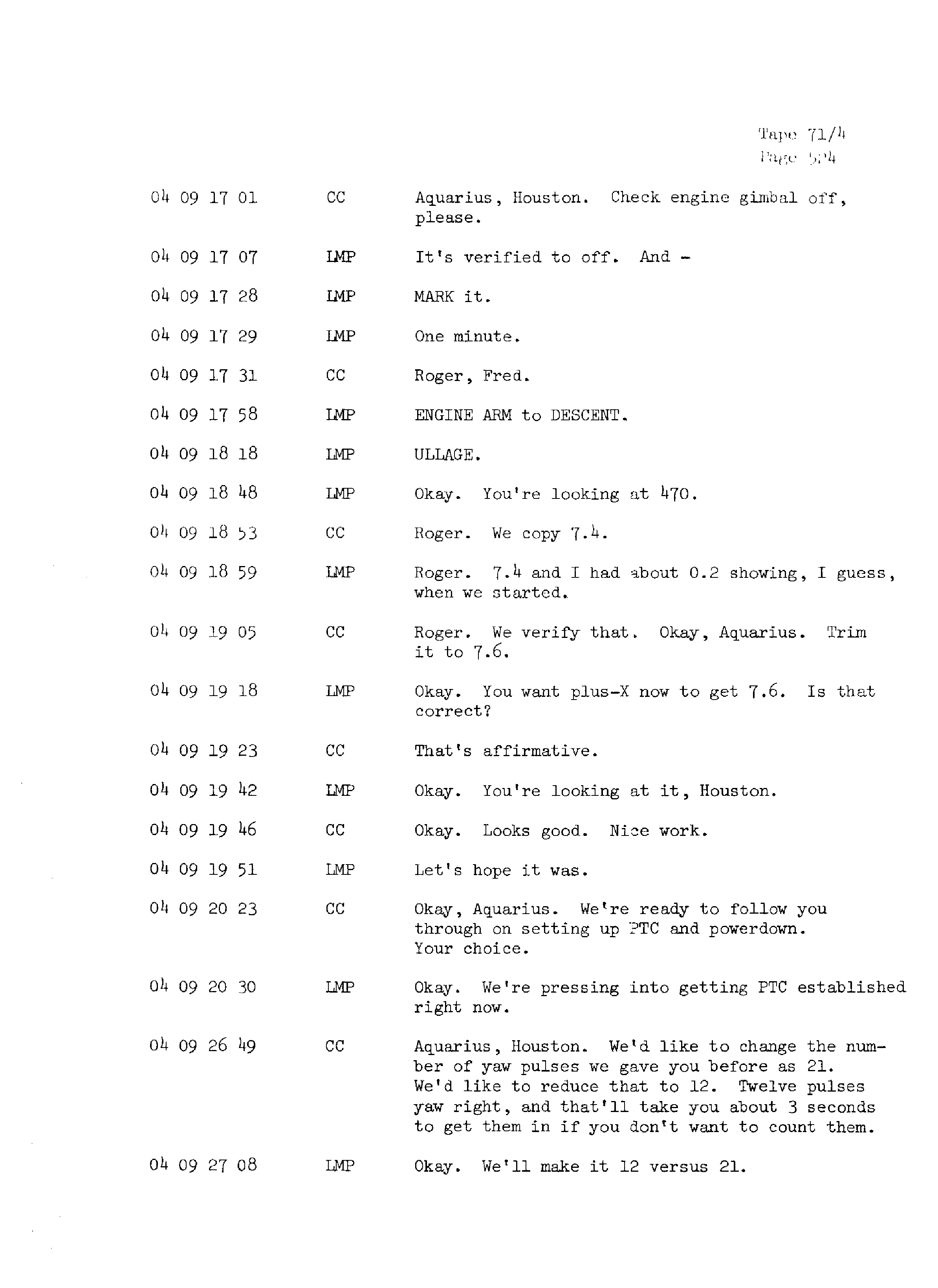 Page 531 of Apollo 13’s original transcript