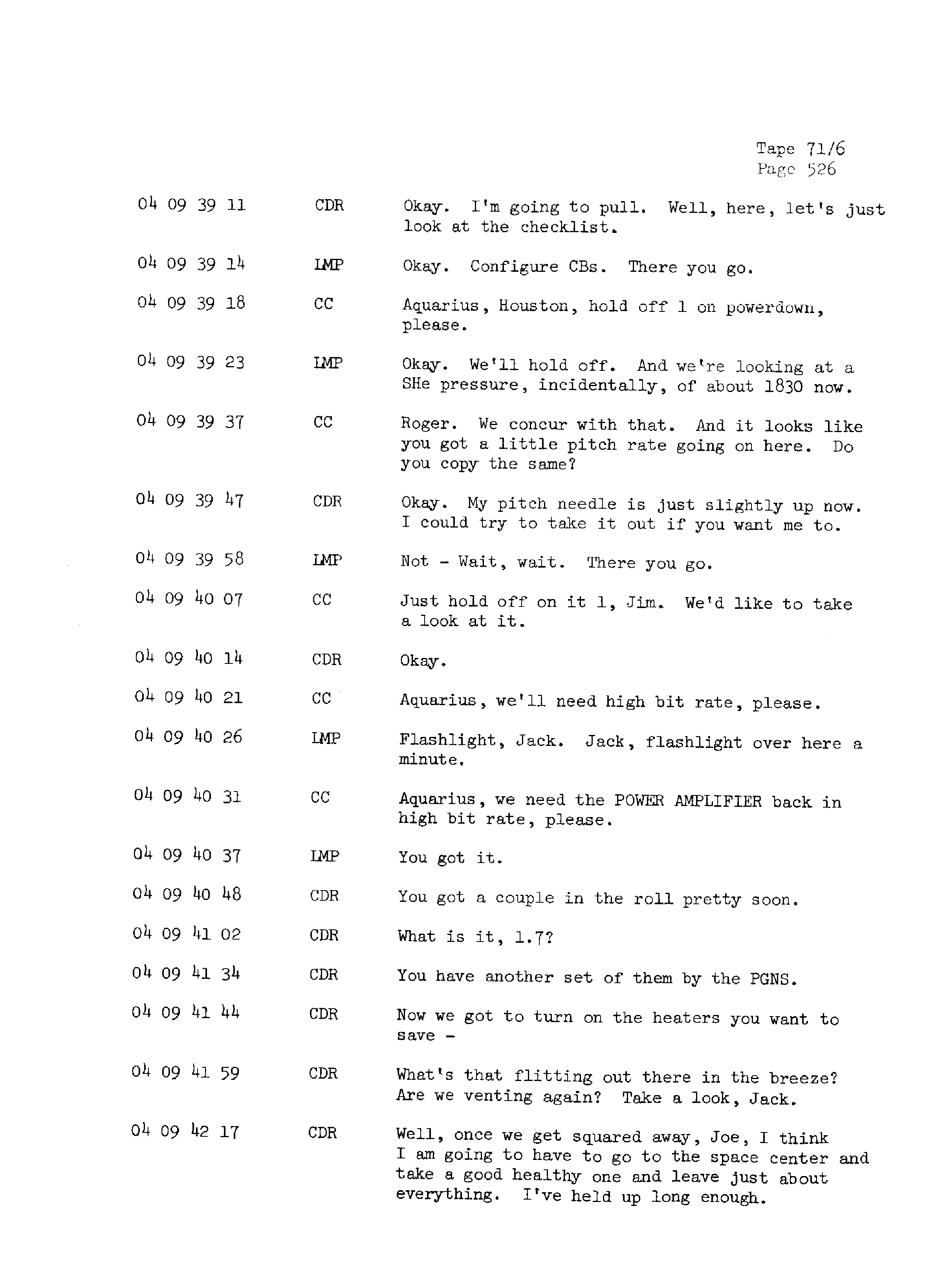 Page 533 of Apollo 13’s original transcript