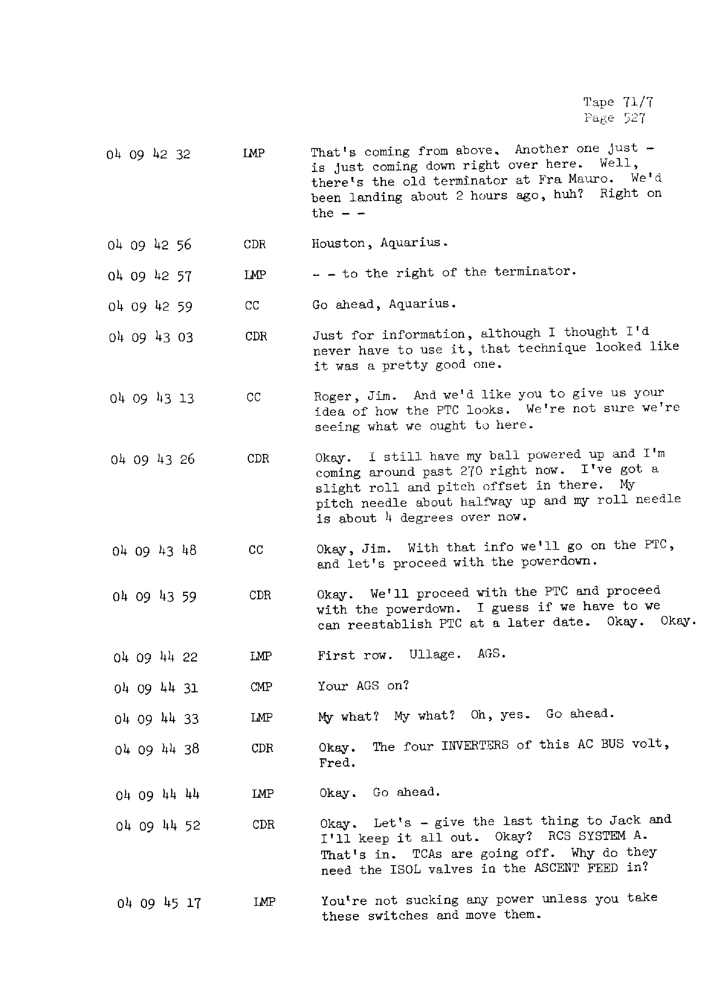 Page 534 of Apollo 13’s original transcript