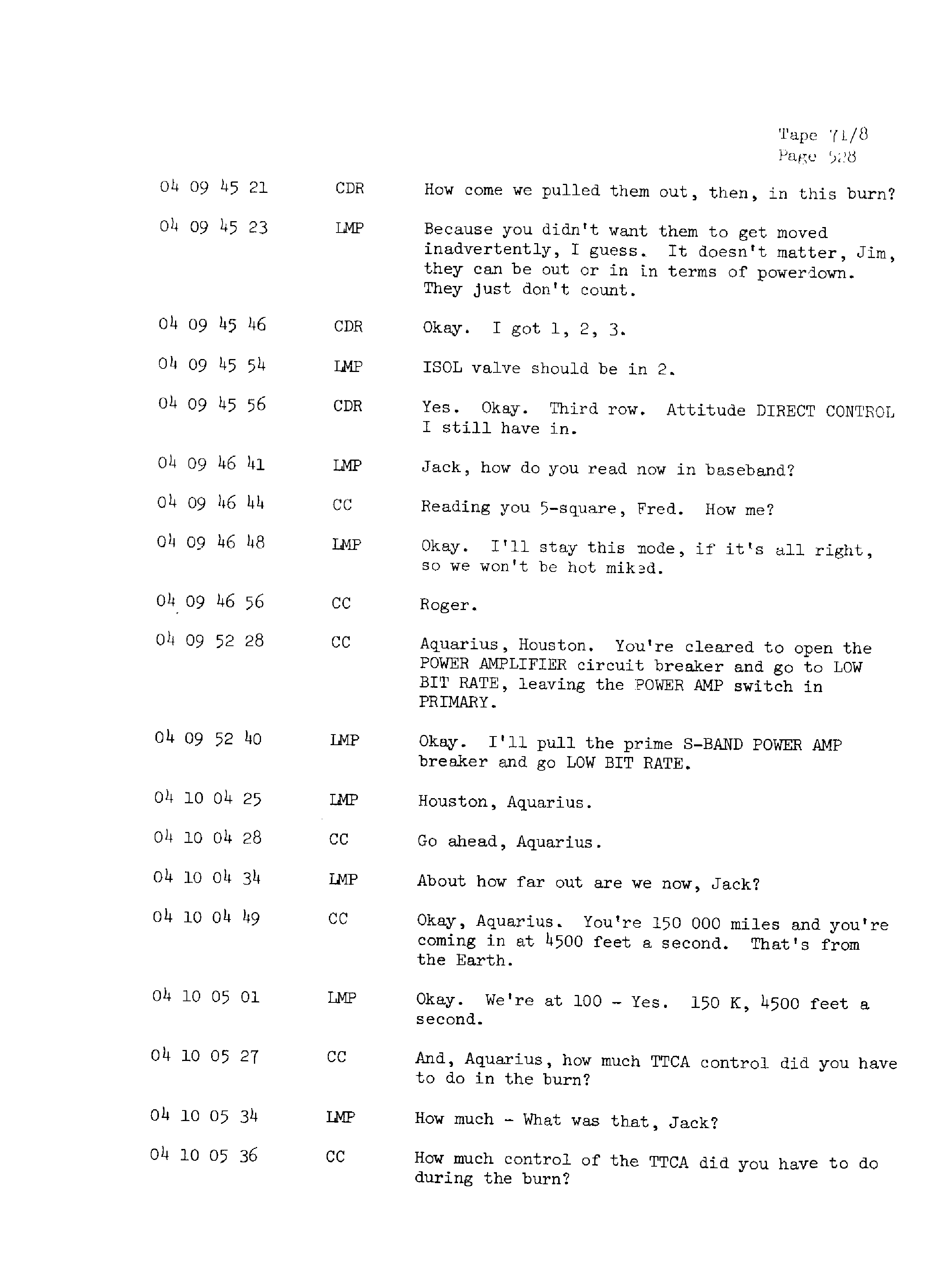 Page 535 of Apollo 13’s original transcript
