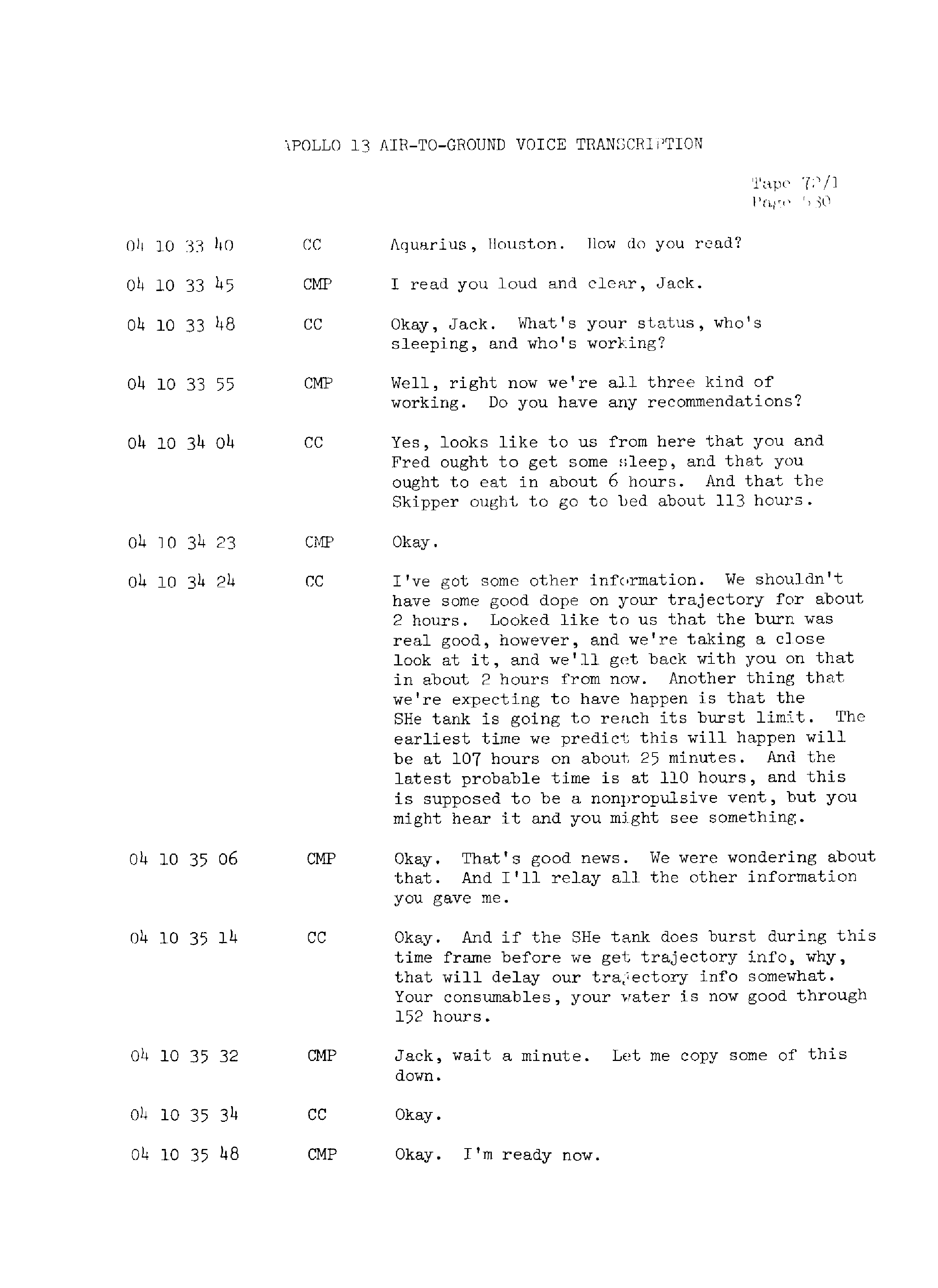 Page 537 of Apollo 13’s original transcript