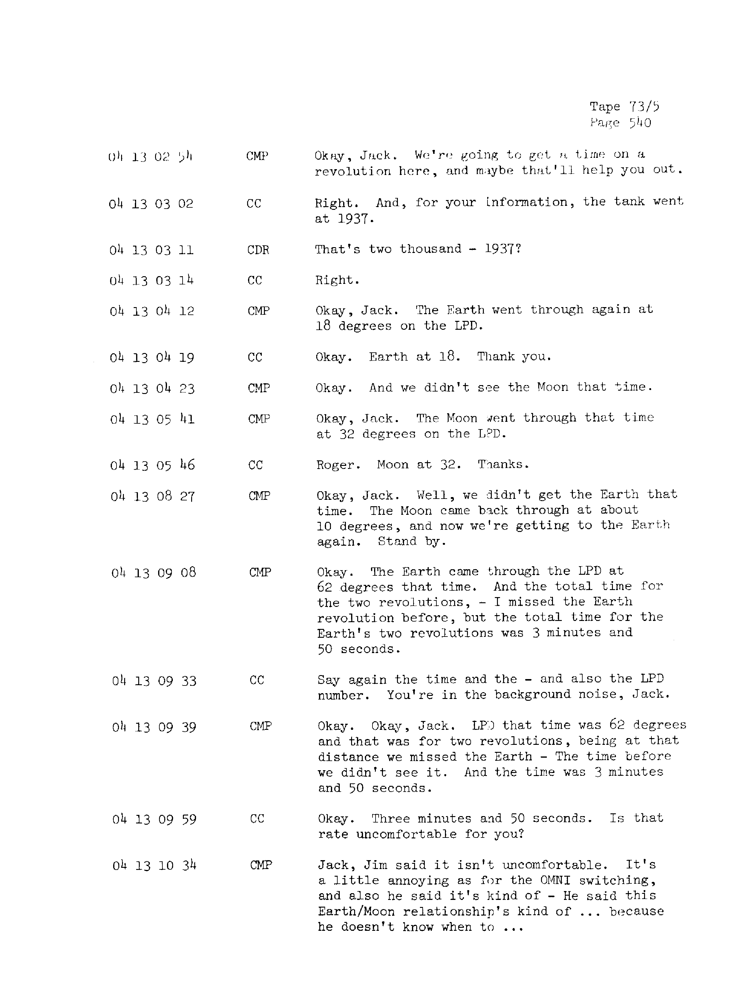 Page 547 of Apollo 13’s original transcript